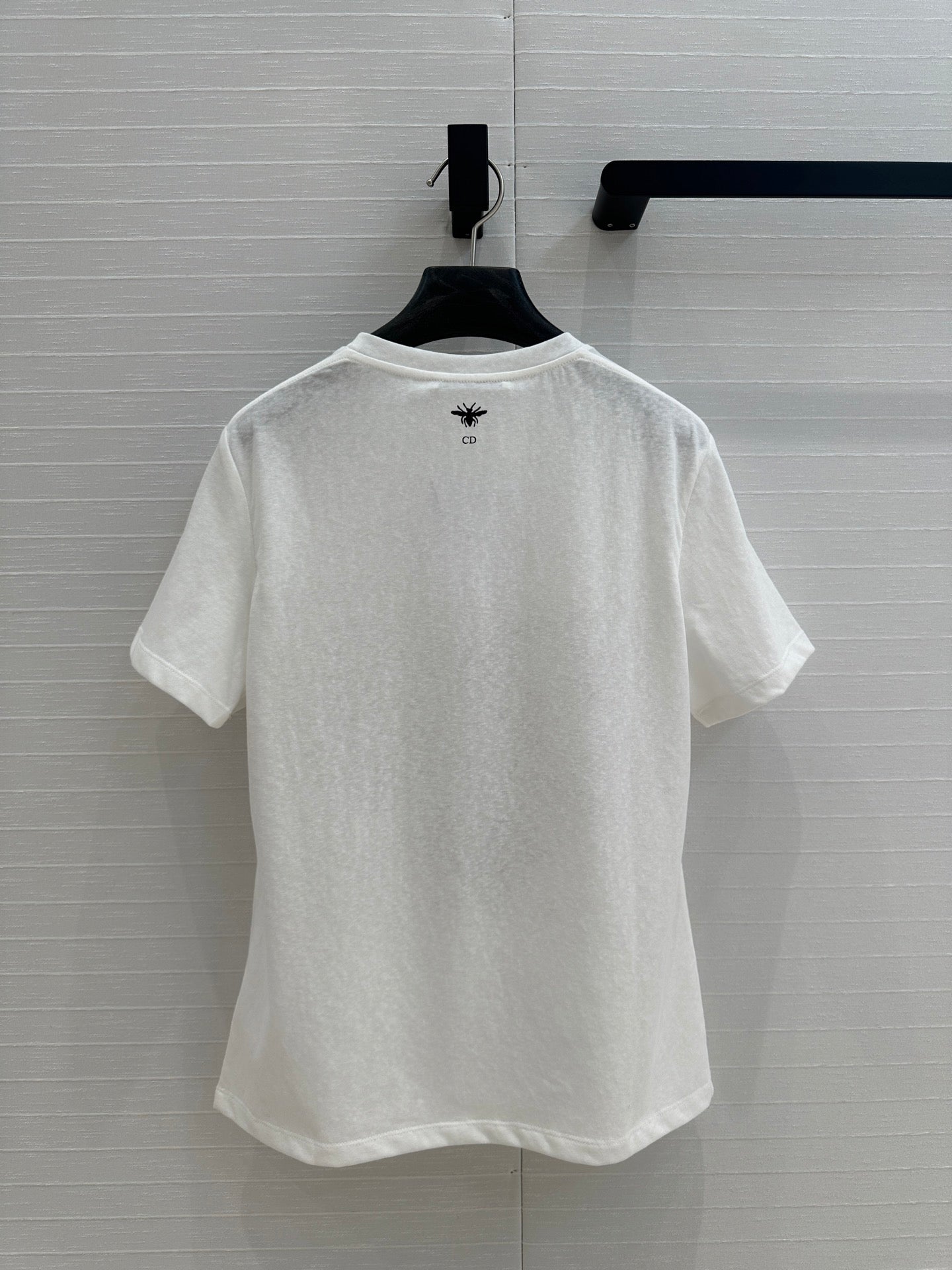 CD Heart T-shirt White Cotton Polyester