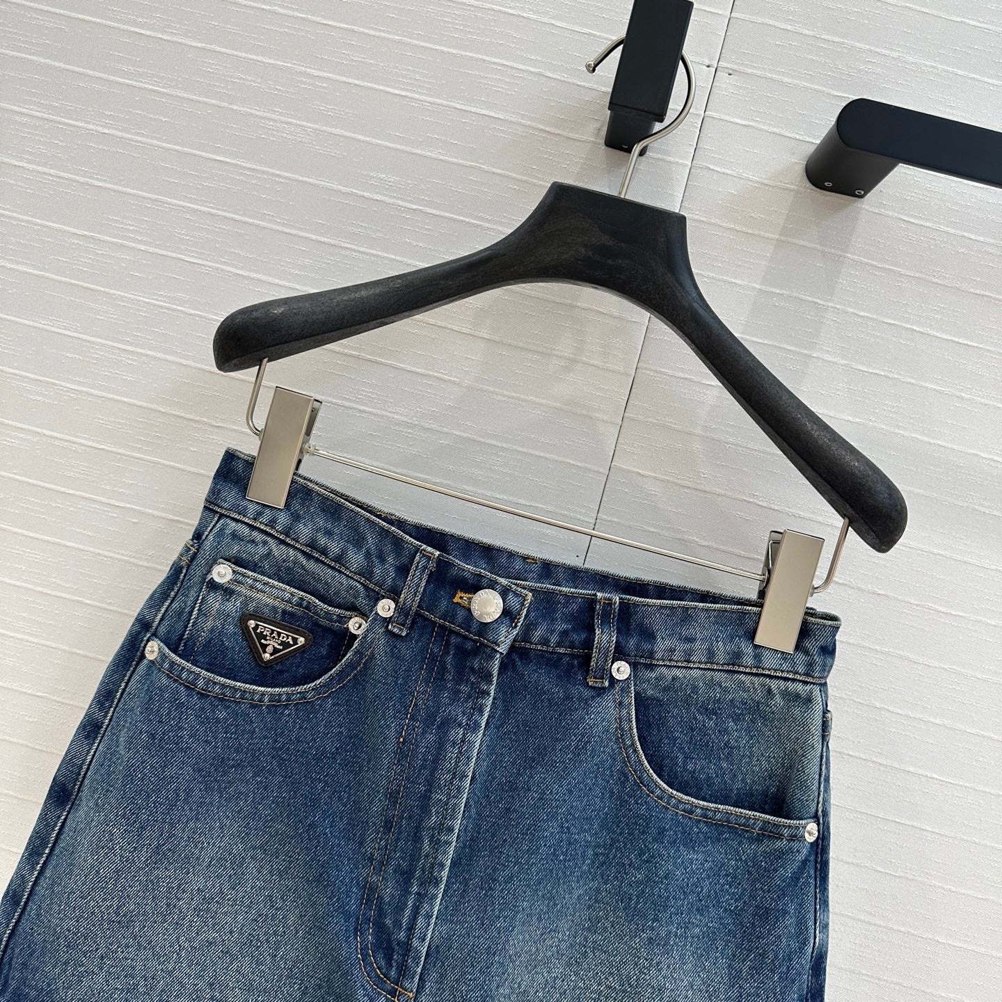 Prada 25 Denim Skirt Blue Cotton