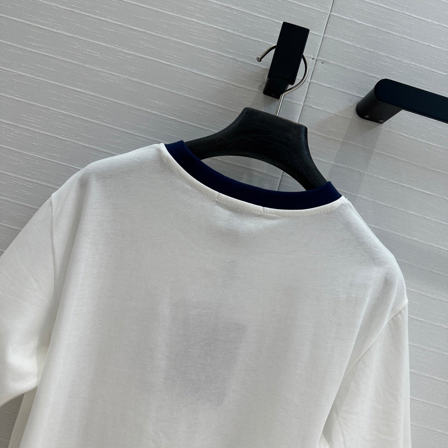 LV T Shirt White Blue Cotton