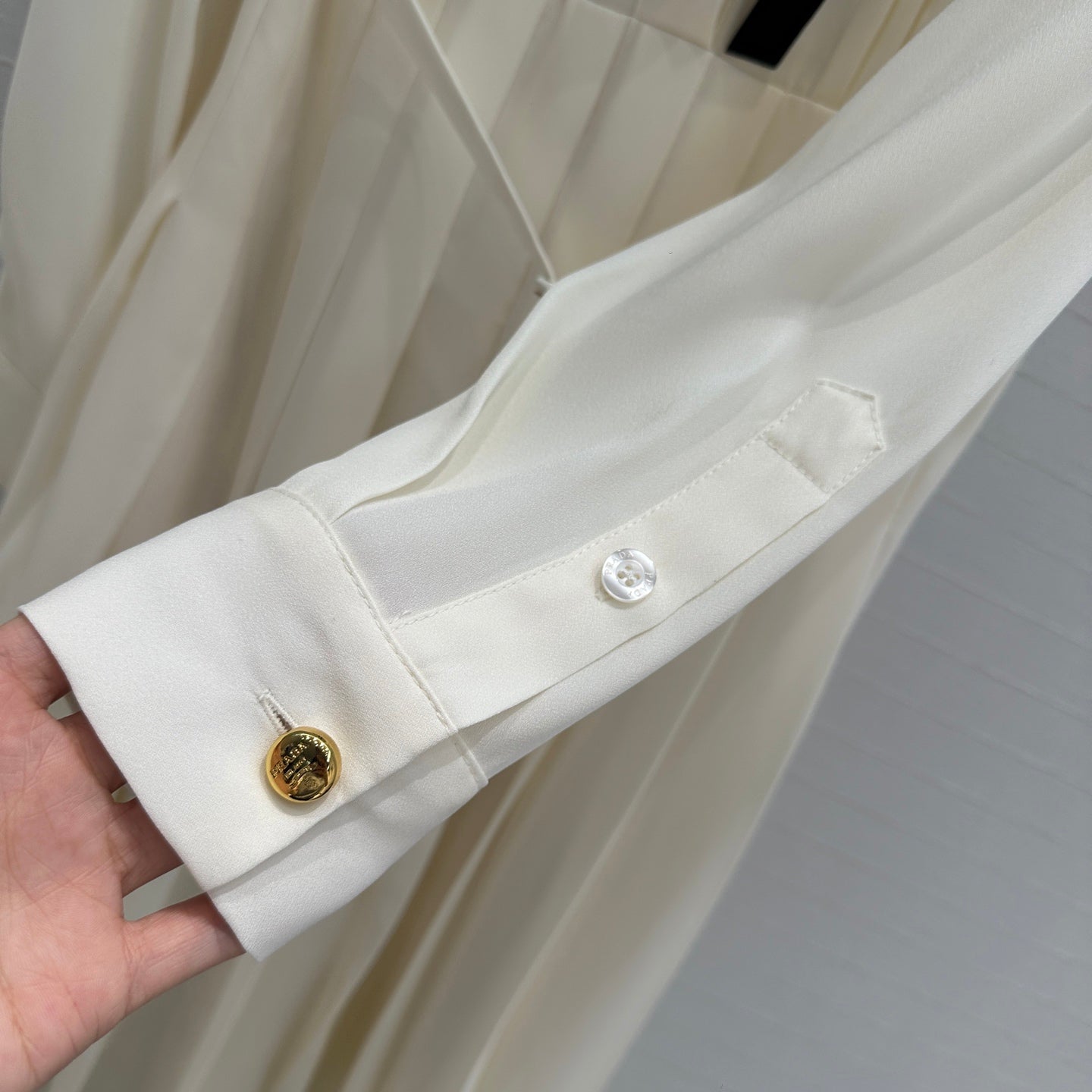 Prada Dress Beige Polyester