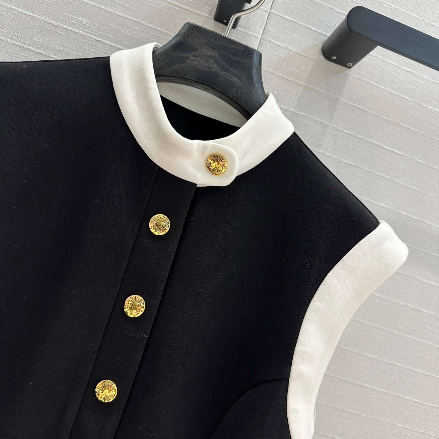 LV 25 Princess Seams Dress Black Polyester Cotton