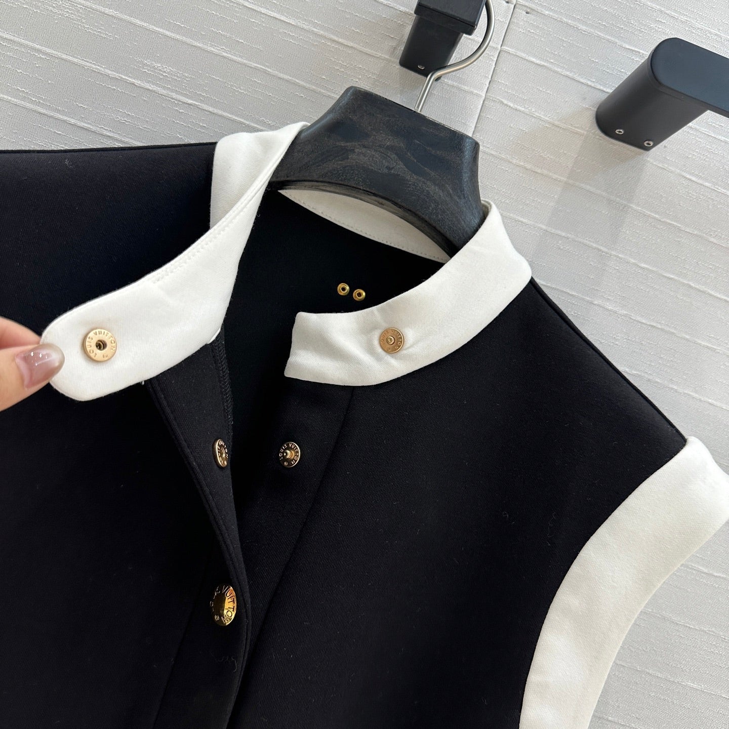 LV 25 Princess Seams Dress Black Polyester Cotton