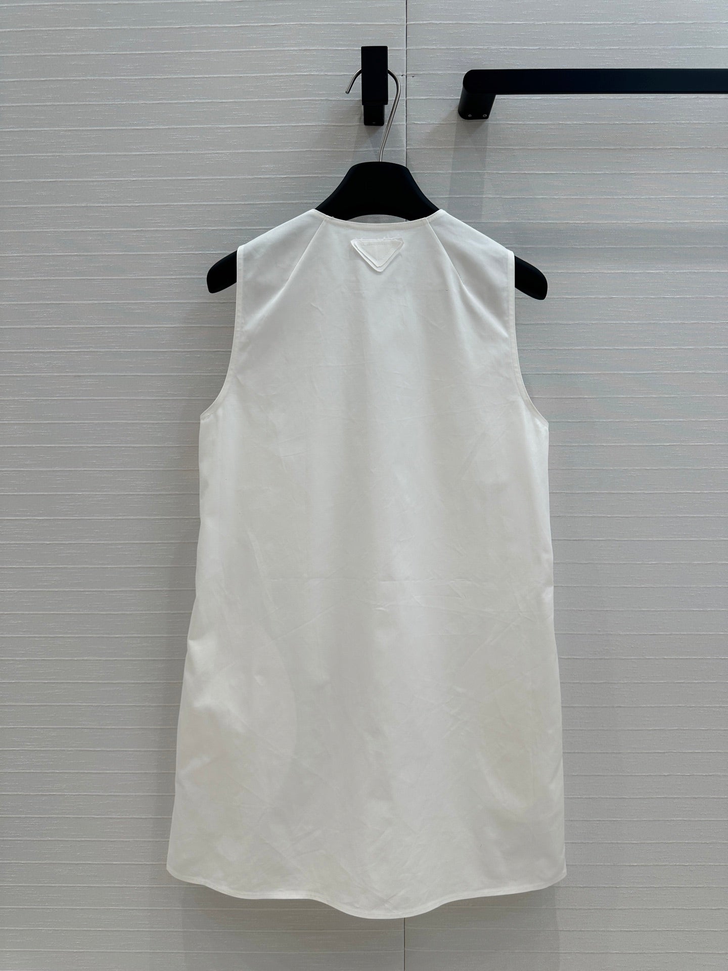 Prada 25 Sleeveless Dress White Cotton