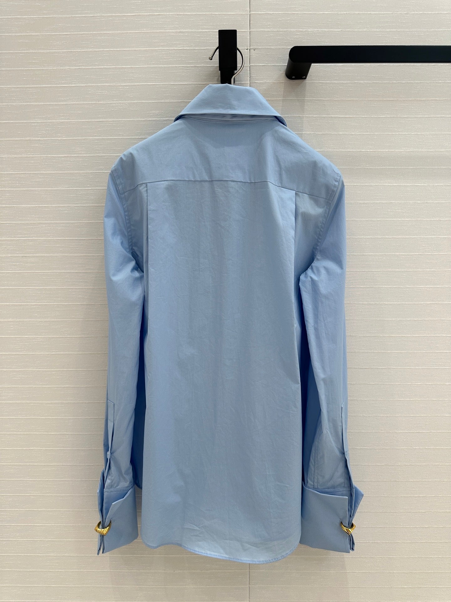 Loewe 25 Pleated Flower Knot Shirt Blue Cotton