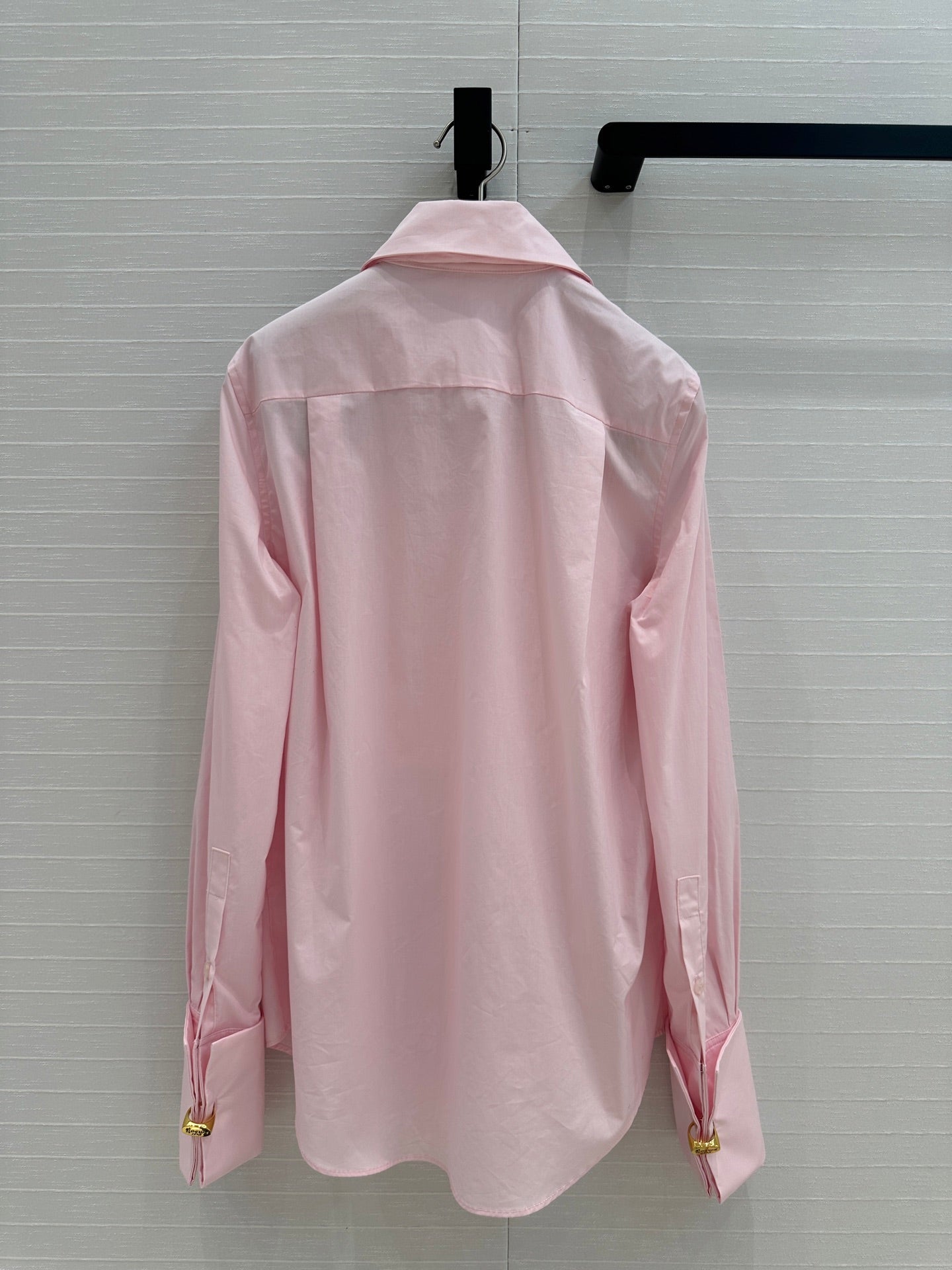 Loewe 25 Pleated Flower Knot Shirt Pink Cotton