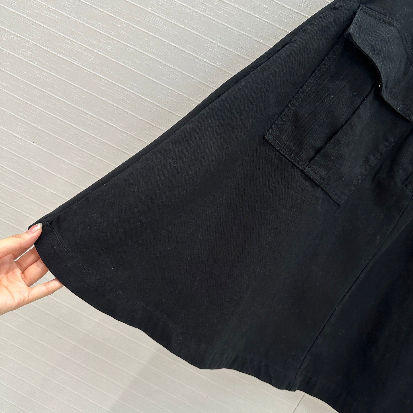 Prada A-line Skirt Black Cotton