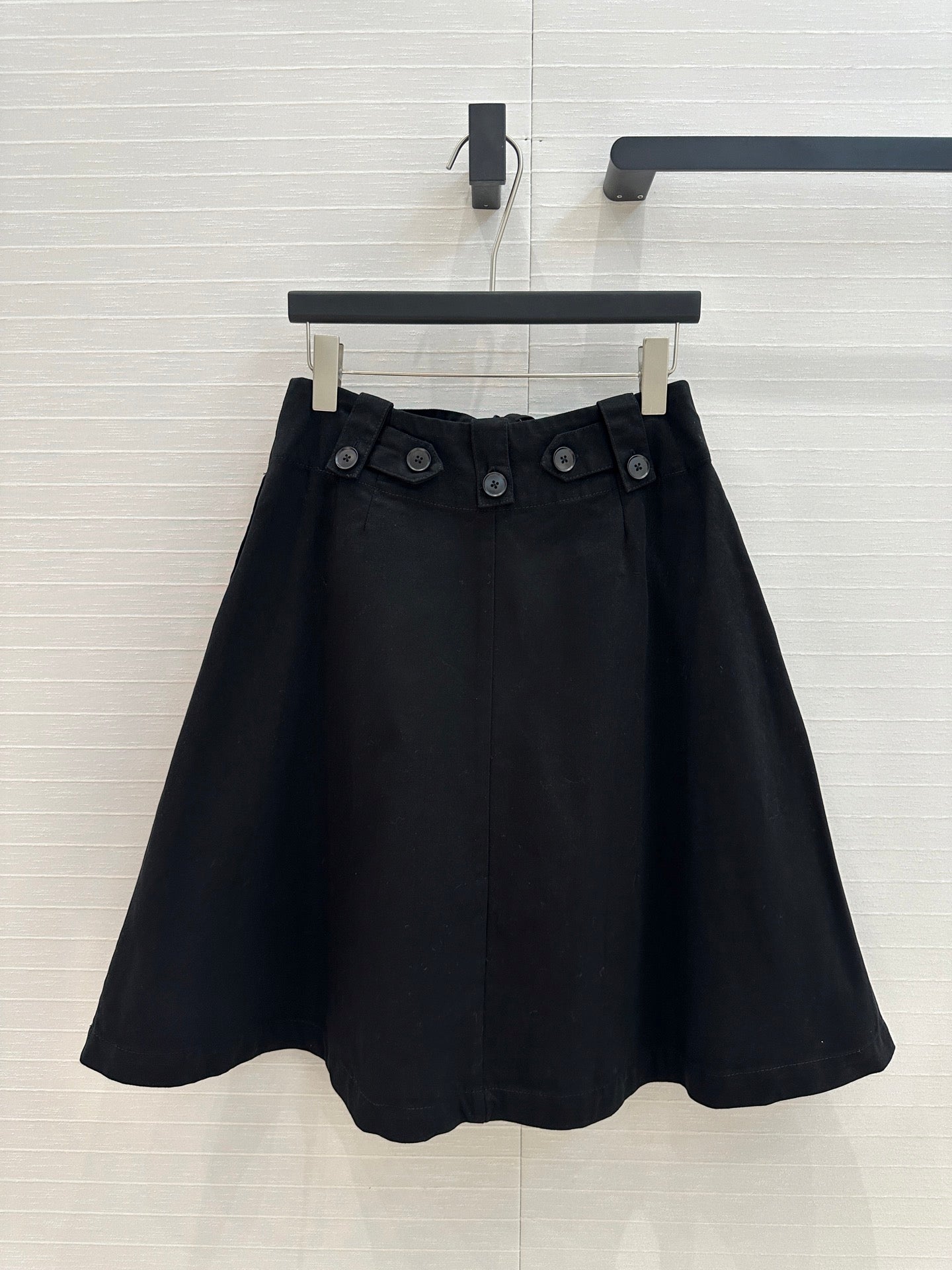 Prada A-line Skirt Black Cotton