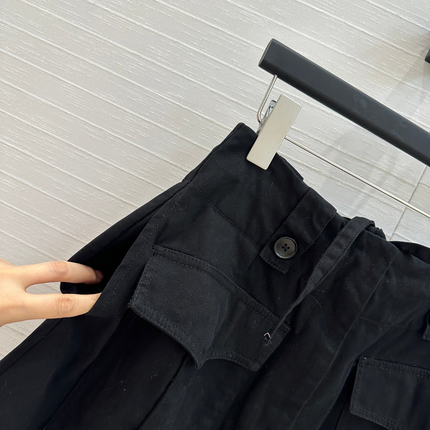 Prada A-line Skirt Black Cotton