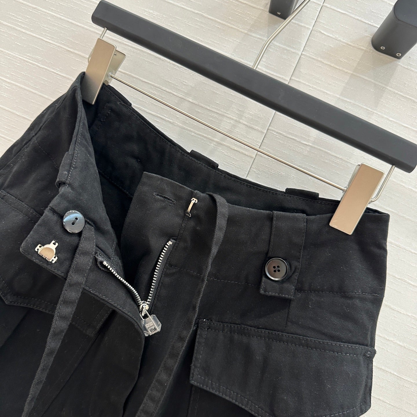 Prada A-line Skirt Black Cotton