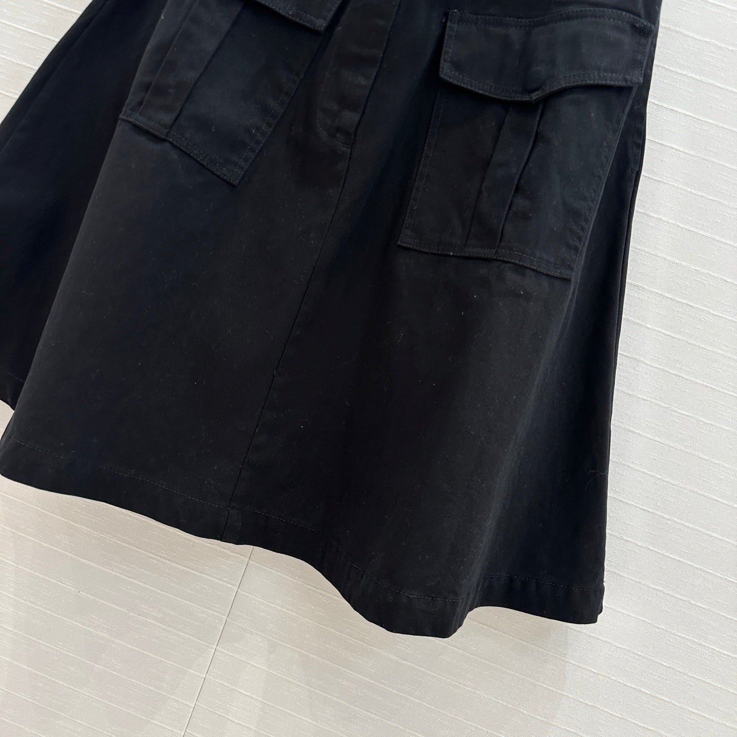 Prada A-line Skirt Black Cotton
