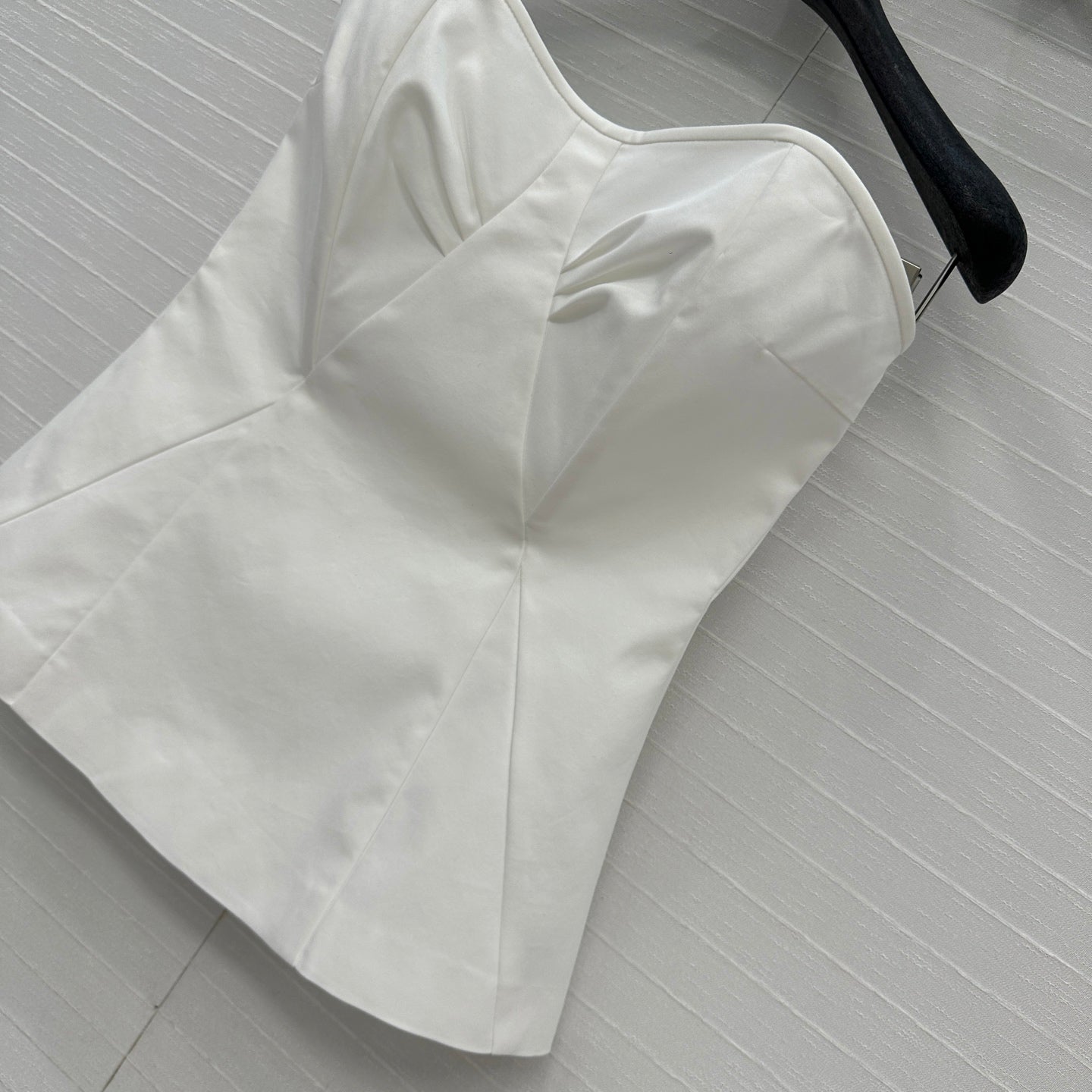 Prada 25 Cat Ear Tube Top Vest White Cotton