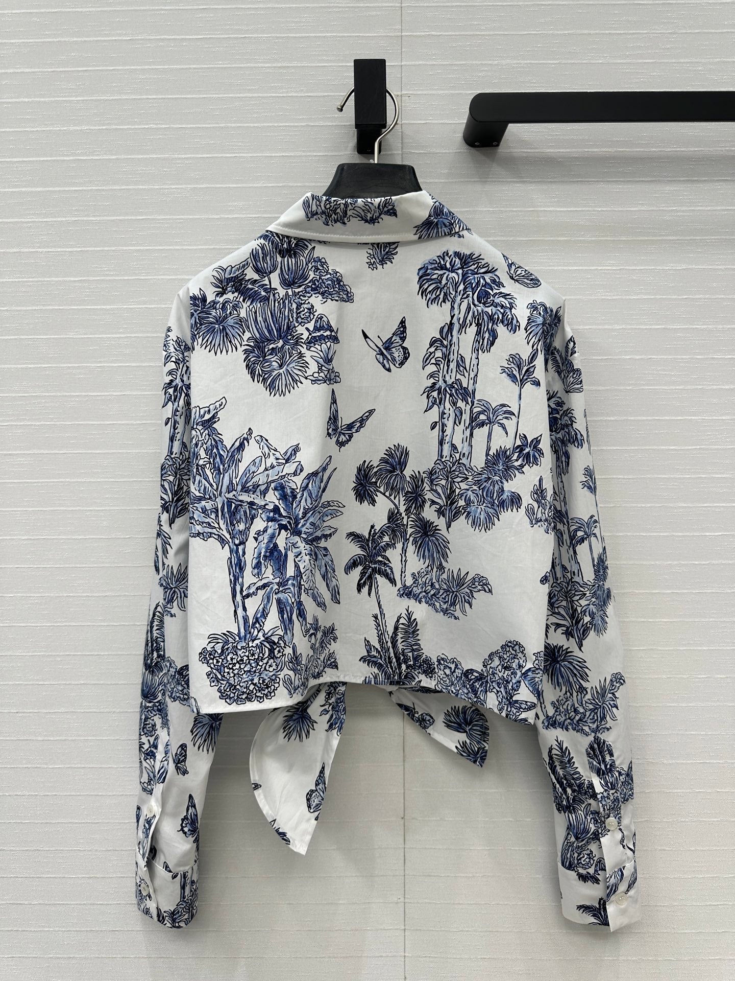 CD 25 Bow Tie Shirt Blue White Cotton