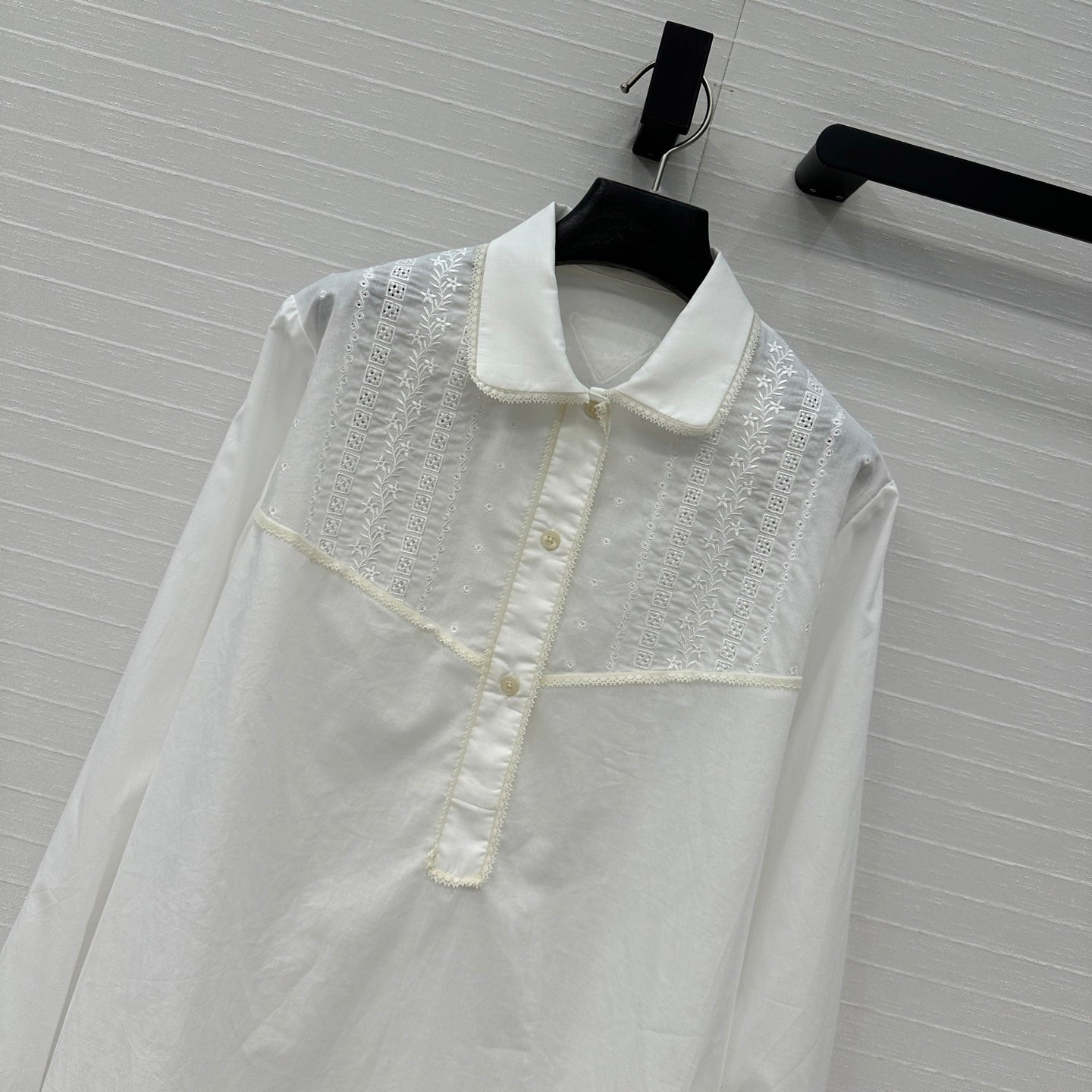 Prada 25 Long Shirt White Cotton