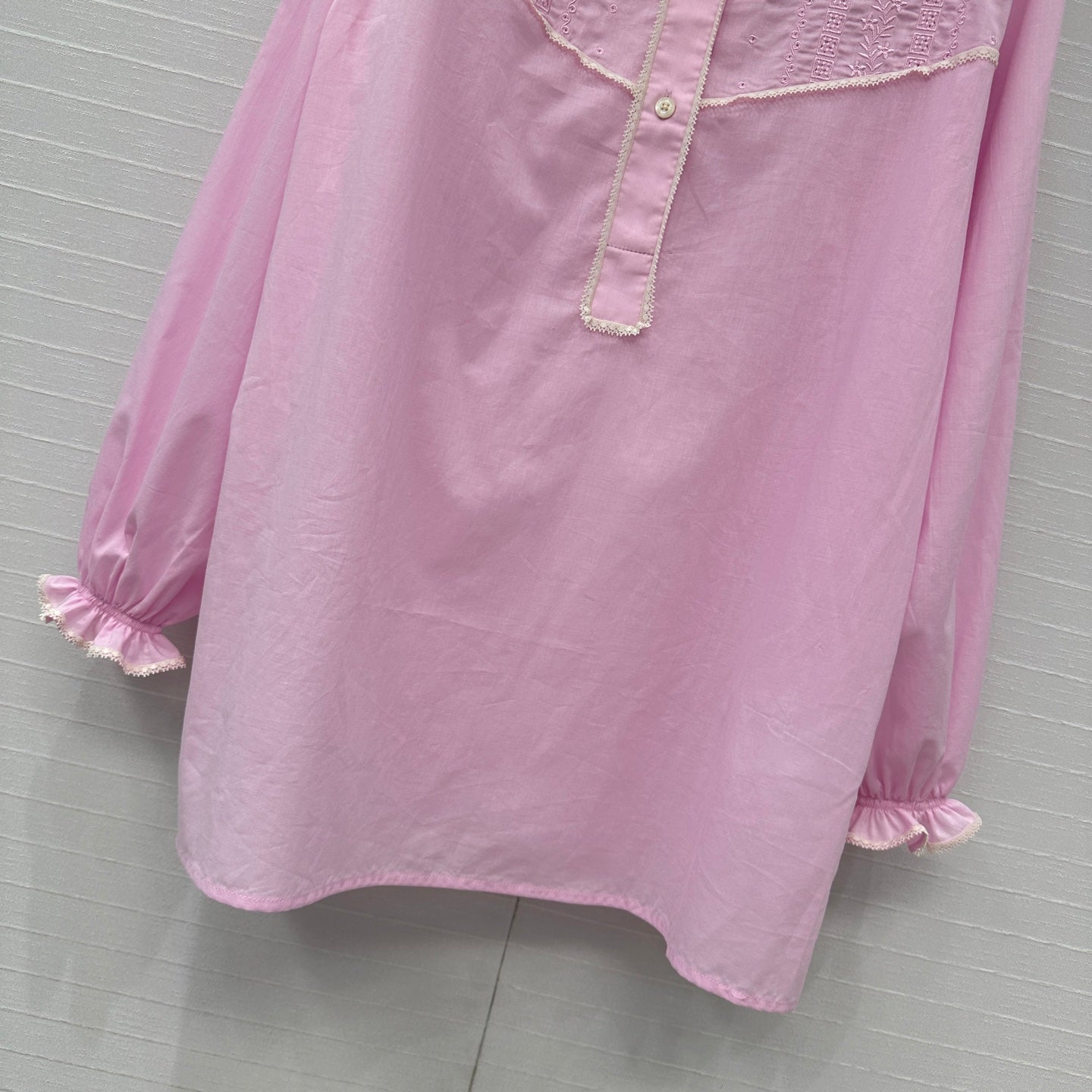Prada 25 Long Shirt Pink Cotton