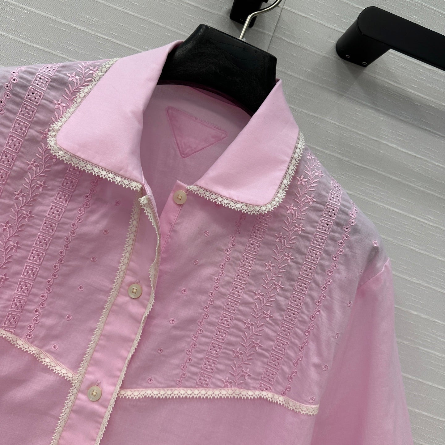 Prada 25 Long Shirt Pink Cotton