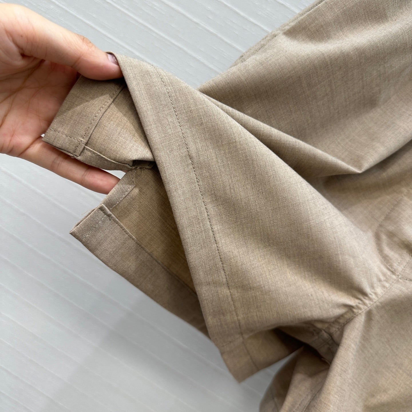 Prada 25 Short Light Brown Cotton