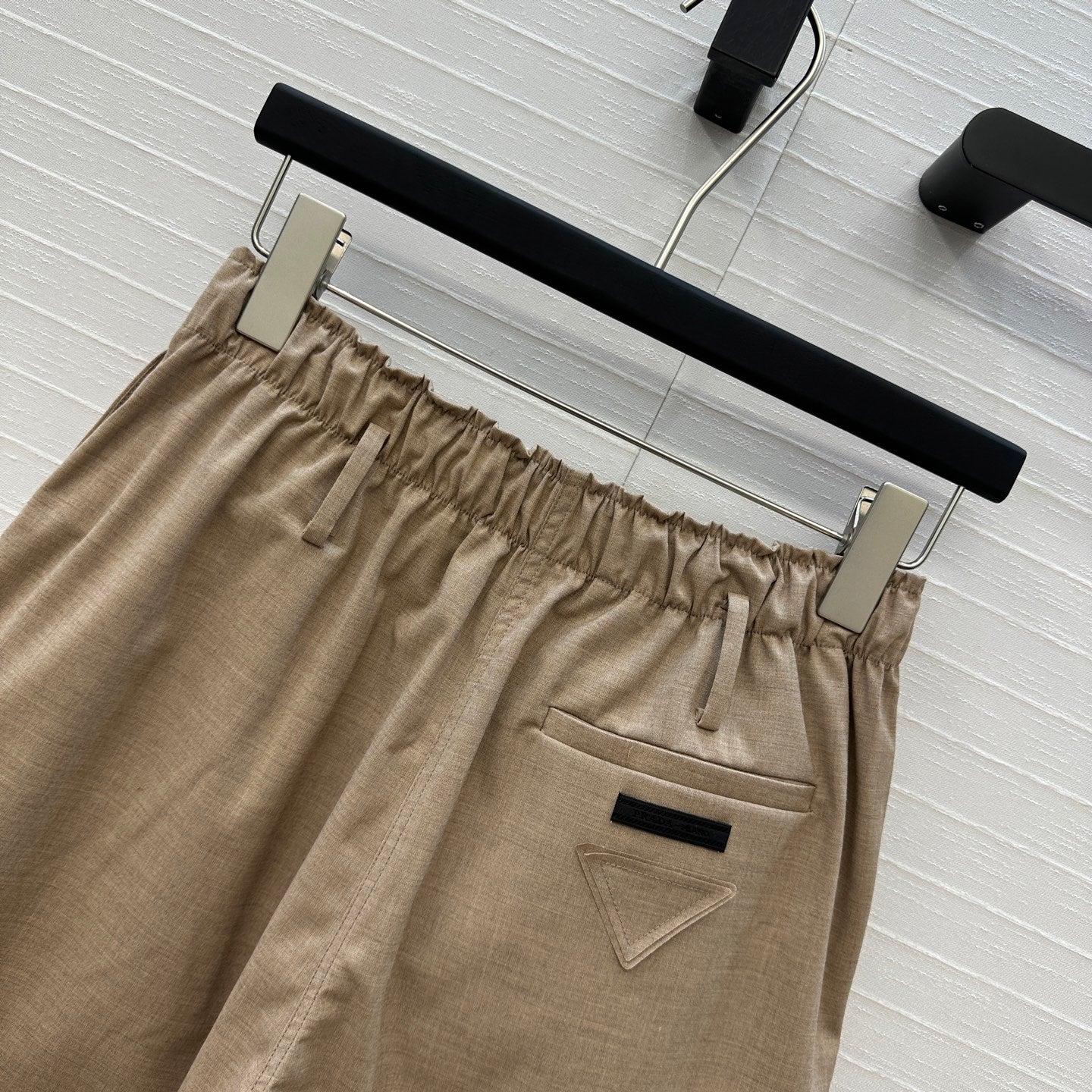 Prada 25 Short Light Brown Cotton