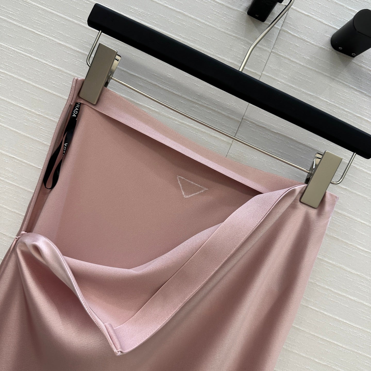 Prada 25 Fishtail Dress Pink Acetate Polyester