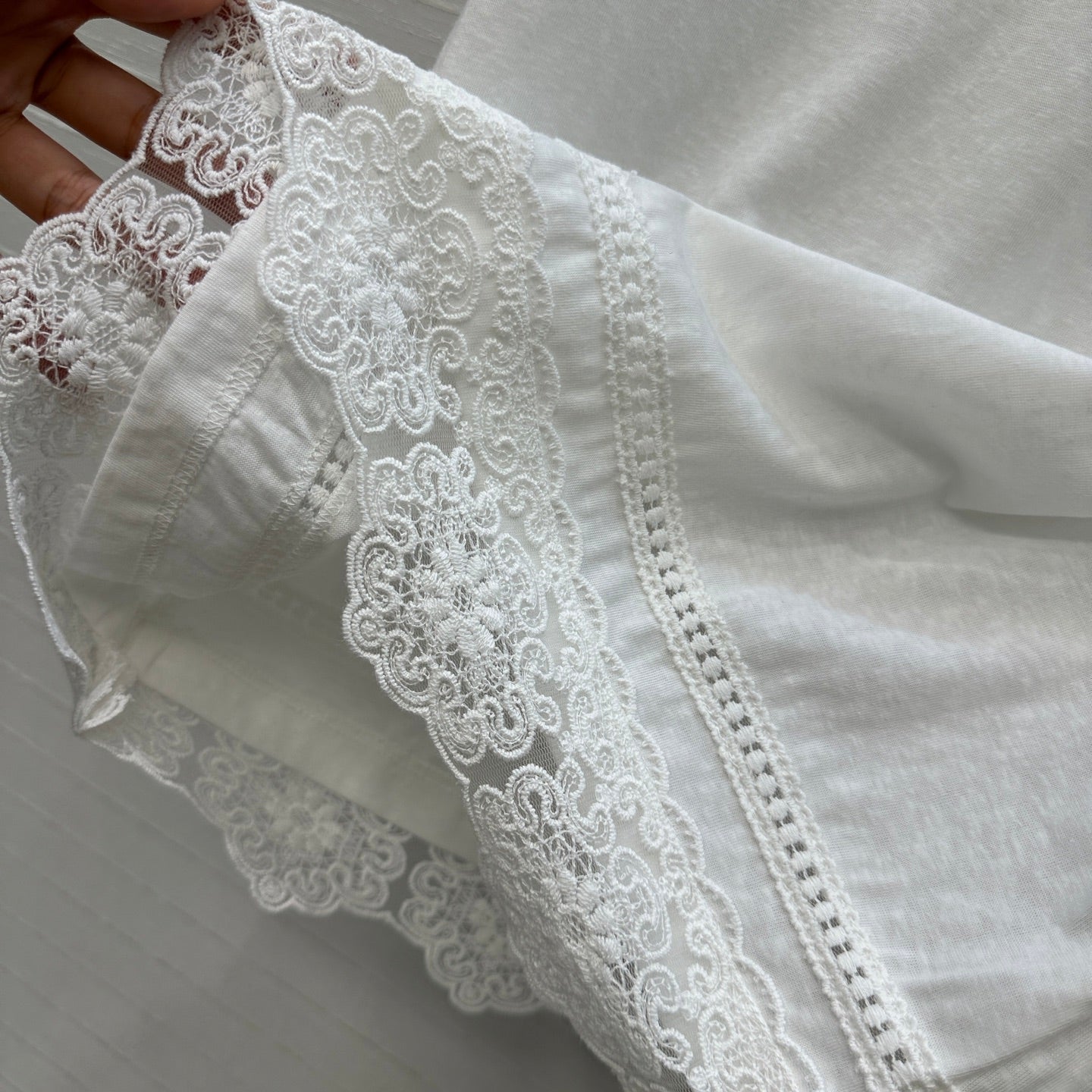 Zimmermann 25 Lace Short-sleeved T-shirt White Cotton 240