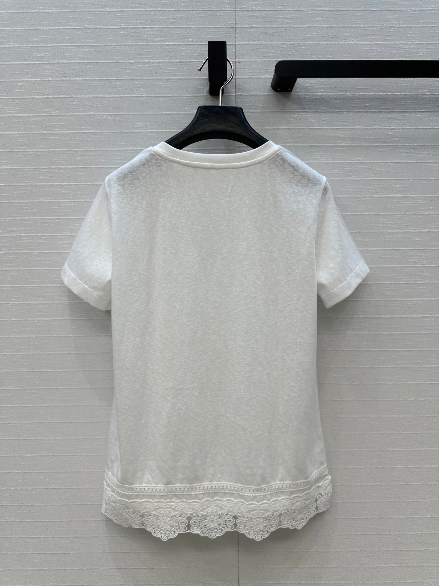 Zimmermann 25 Lace Short-sleeved T-shirt White Cotton 240