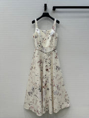 CD 25 Printed Suspender Long Skirt Cotton