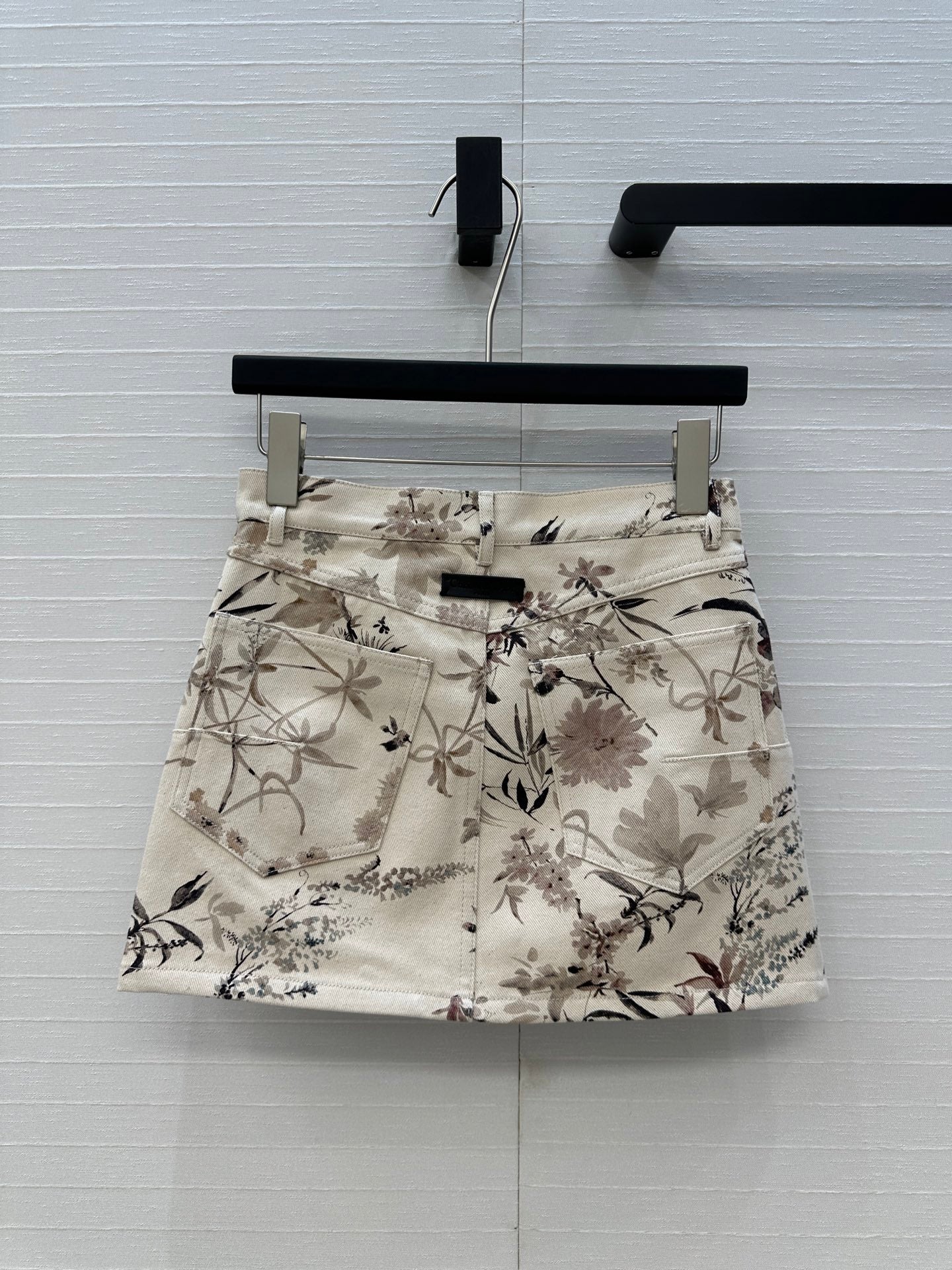 CD 25 Printed Denim Skirt Cotton