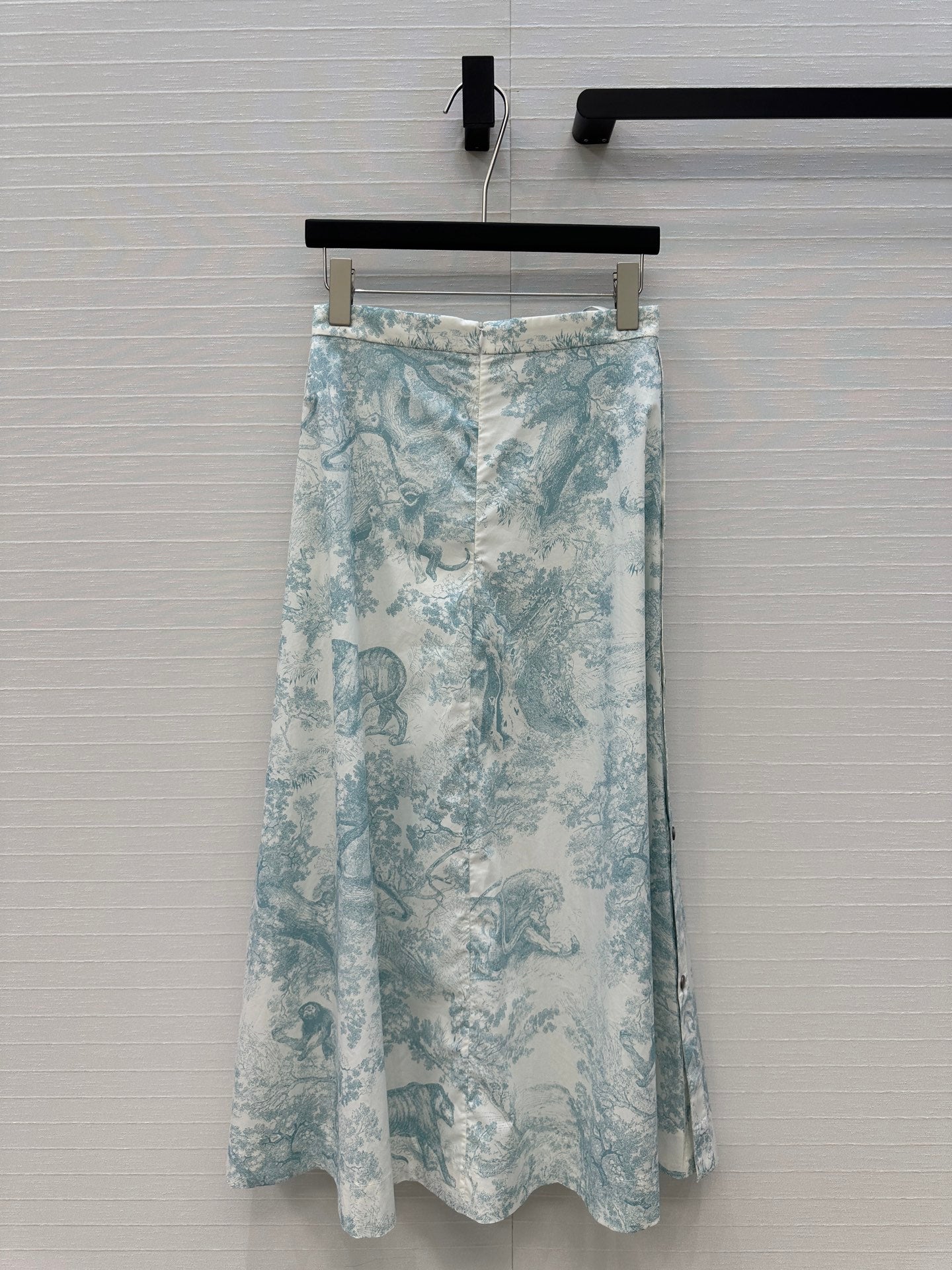 CD 25 Sauvage Jouy Button-down Dress Blue White Cotton