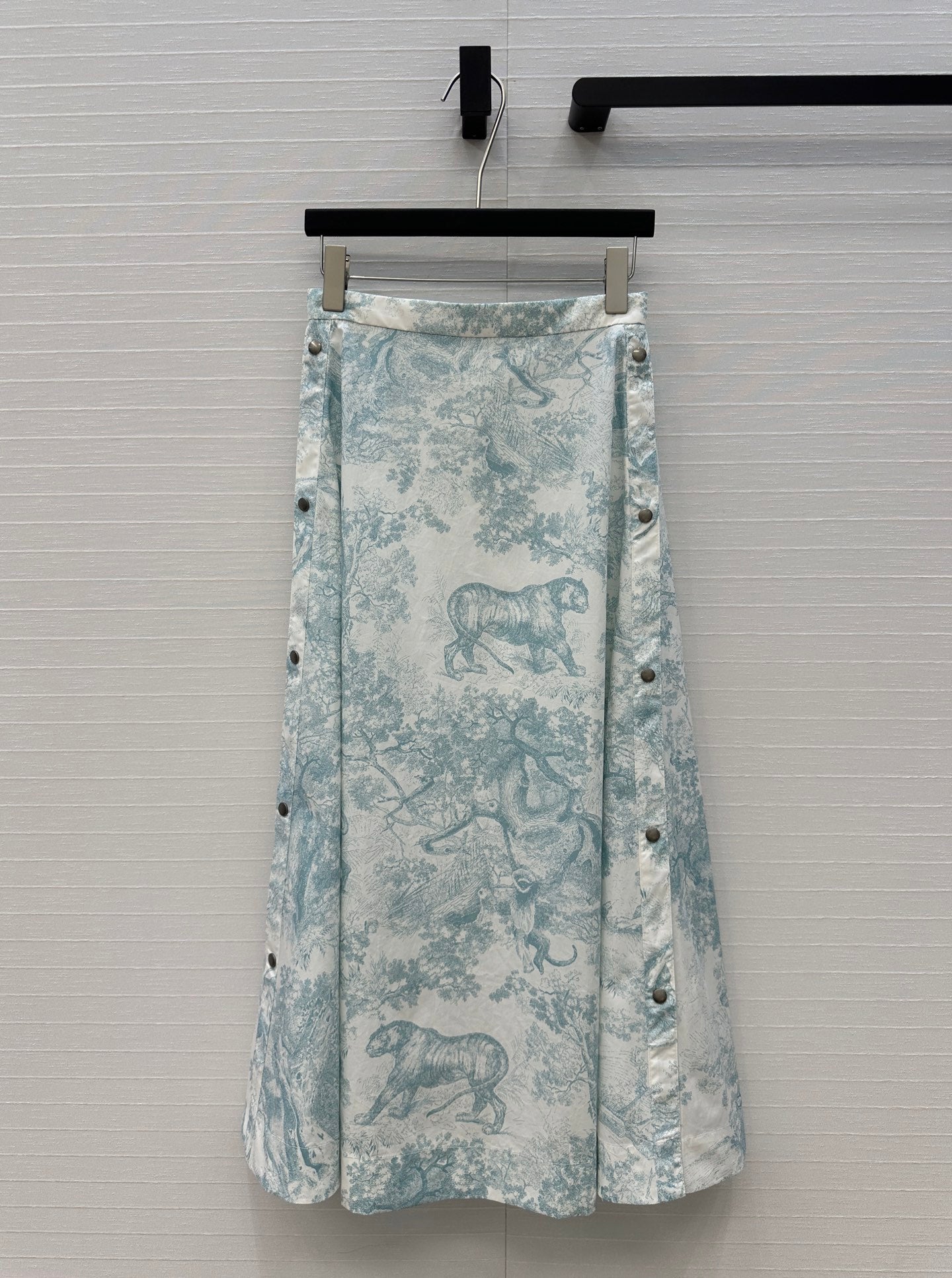 CD 25 Sauvage Jouy Button-down Dress Blue White Cotton