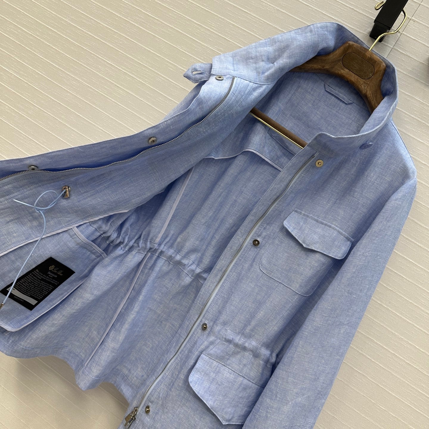 LP 25 Vest Blue Linen Polyester 272161