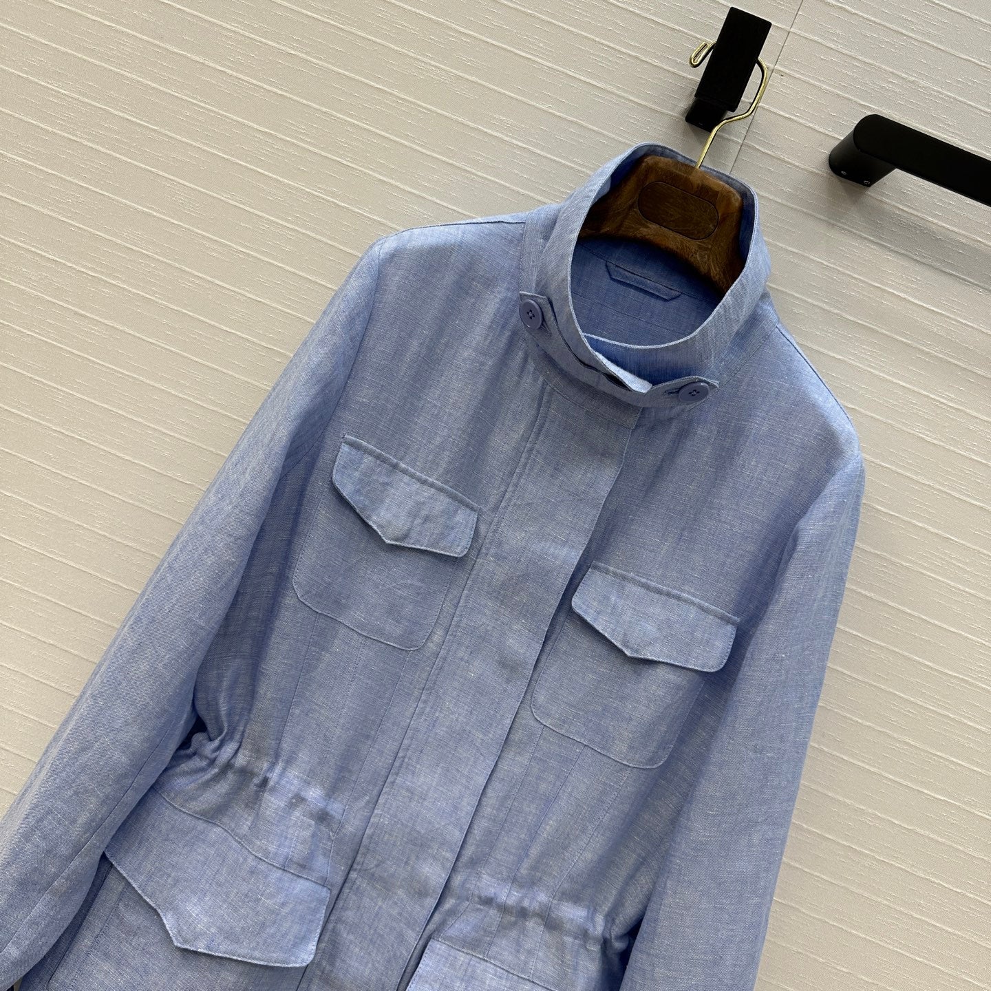 LP 25 Vest Blue Linen Polyester 272161