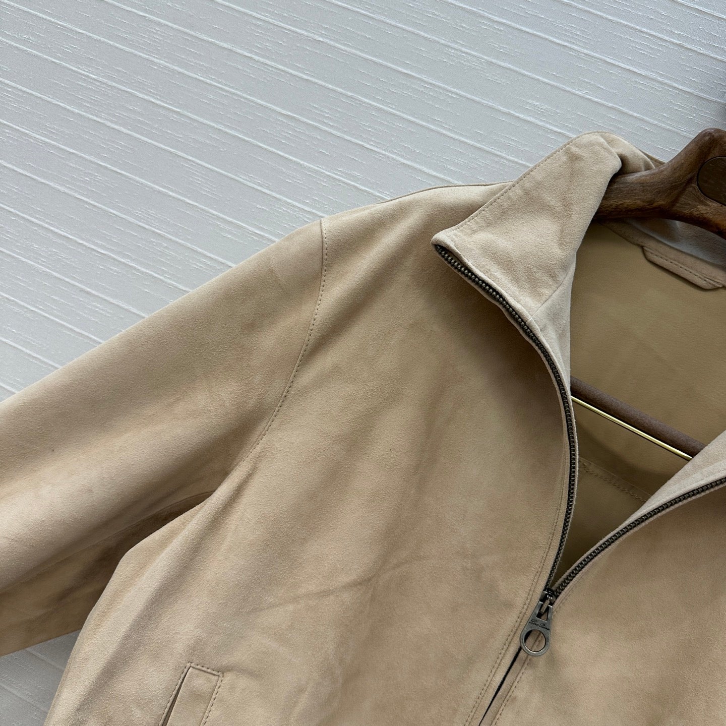 LP 25 Bomber Jacket Beige Suede 273463