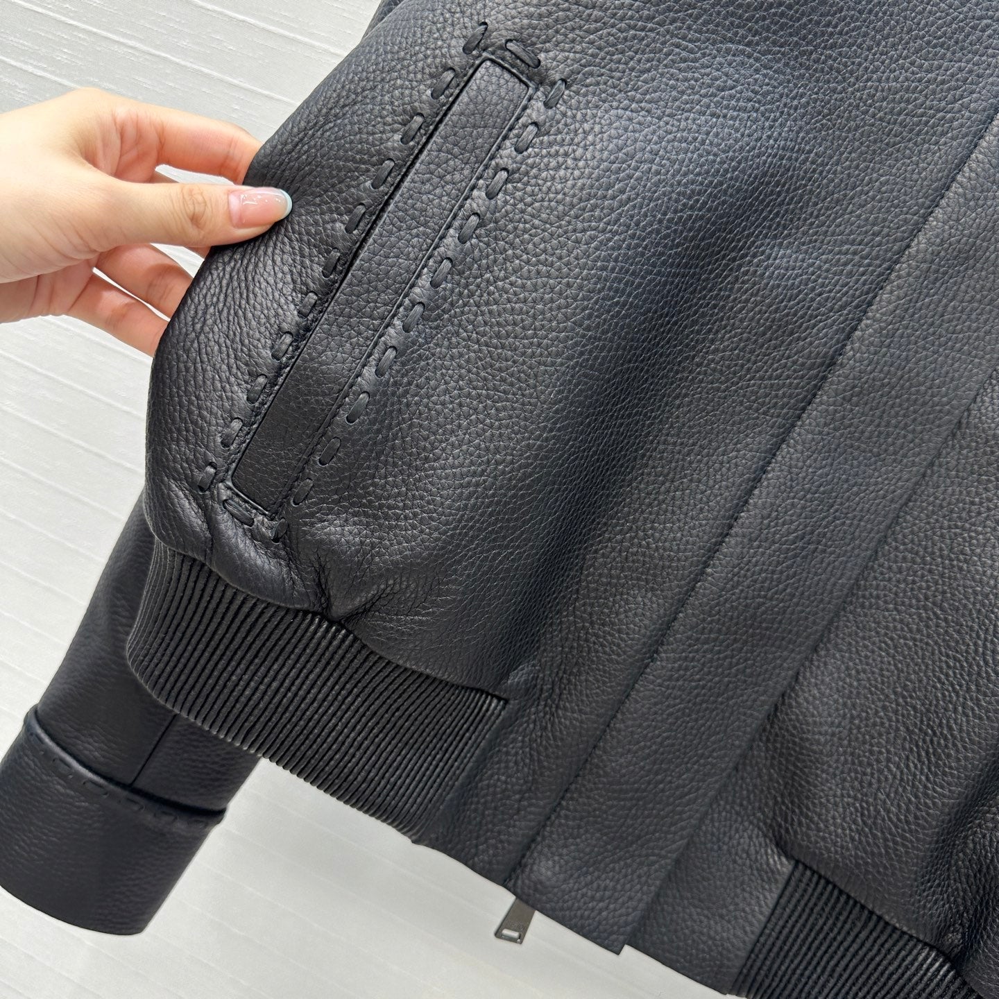 Fendi 25 Leather Jacket Black 0021