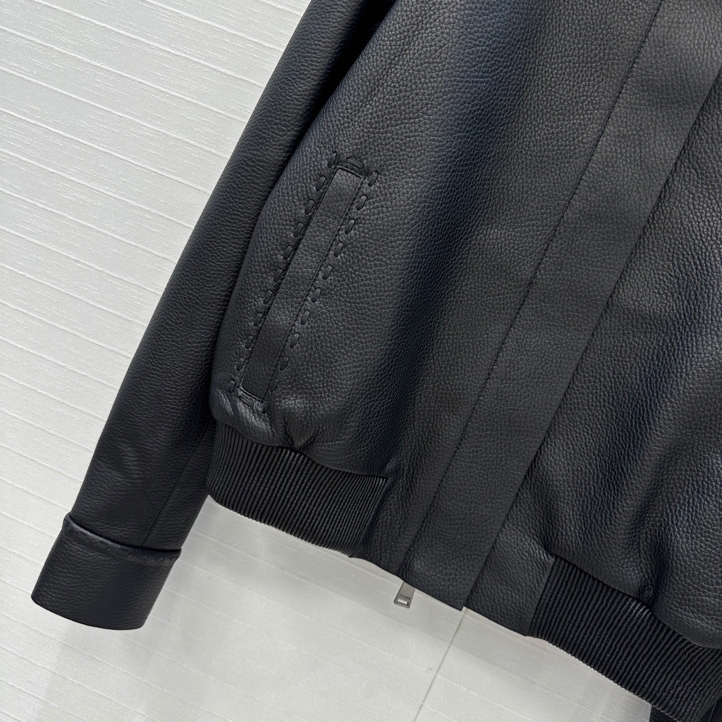 Fendi 25 Leather Jacket Black 0021