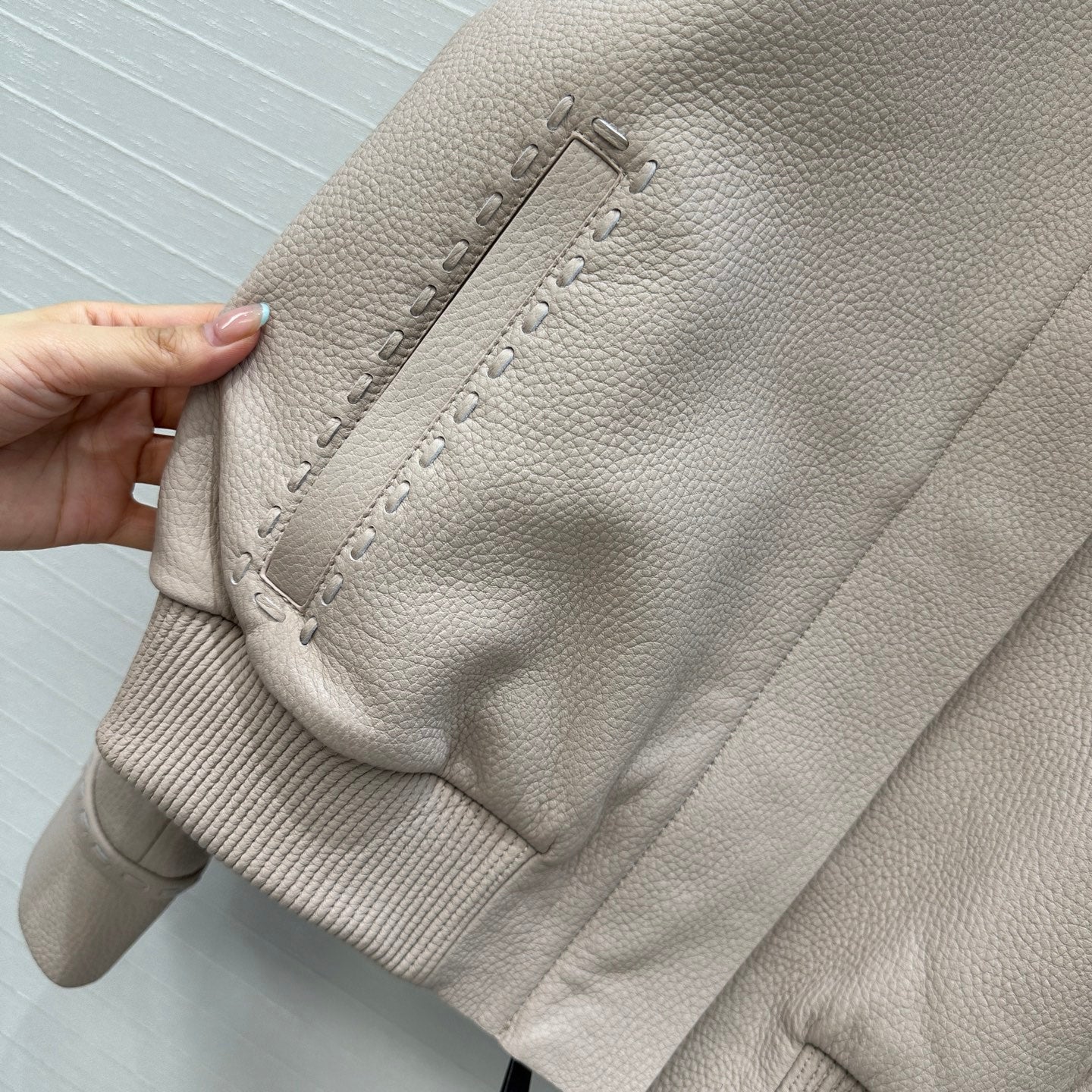 Fendi 25 Leather Jacket Light Camel 0022