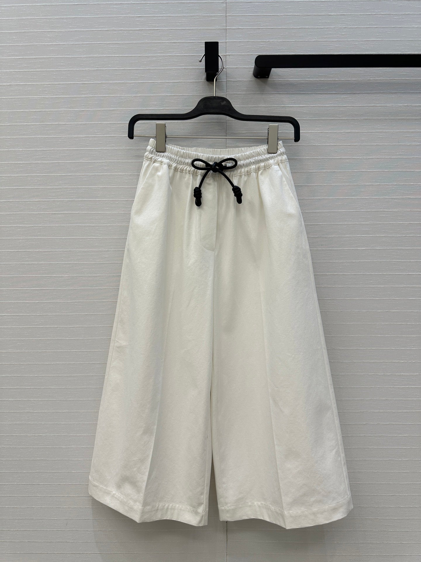 Loewe Wide-leg Straight-leg Pants White Cotton