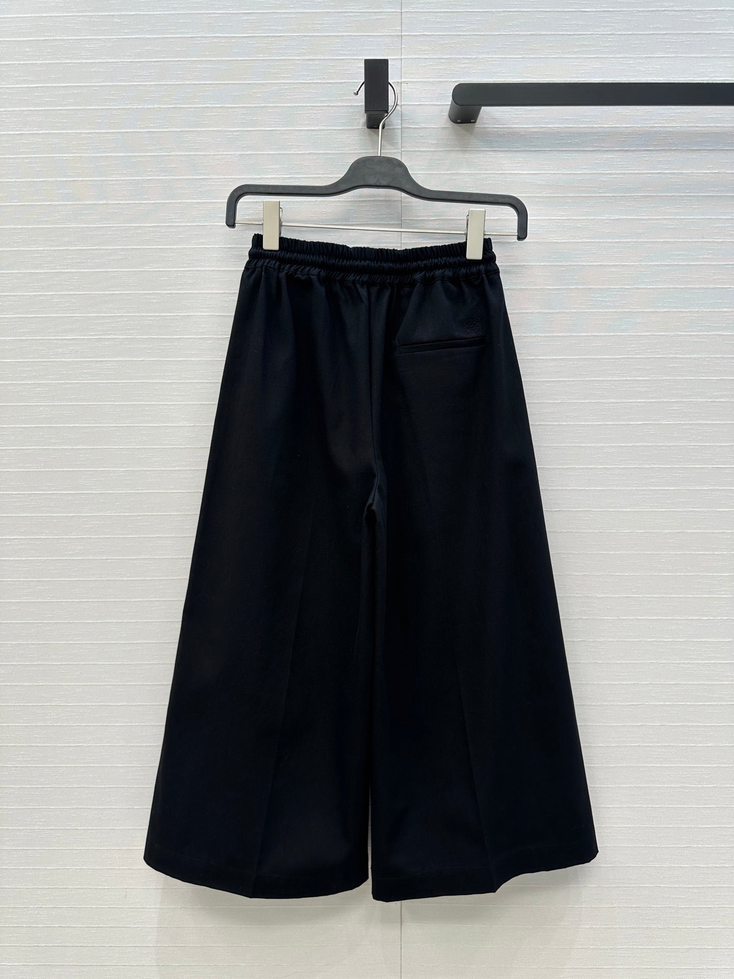 Loewe Wide-leg Straight-leg Pants Black Cotton