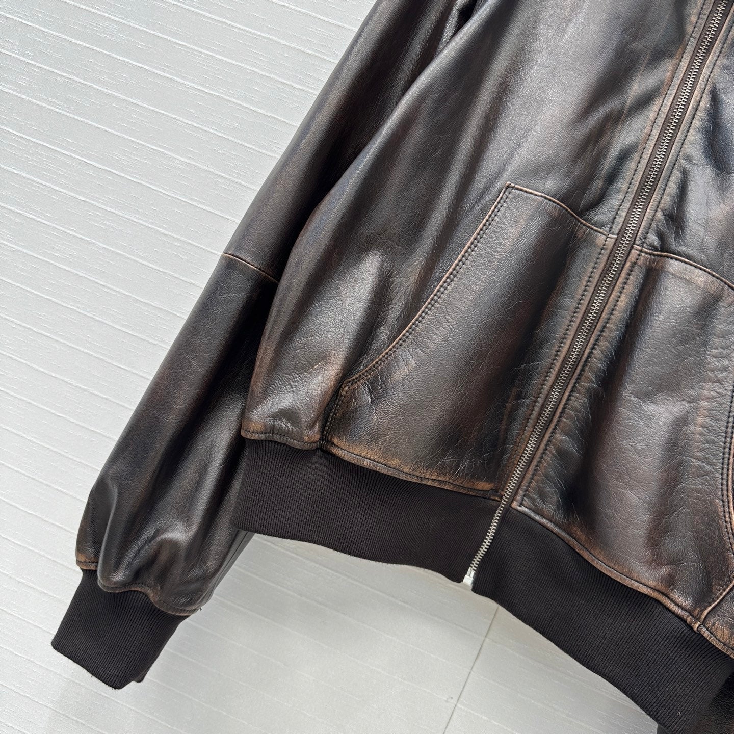 Prada 2025 Leather Jacket Brown Earth