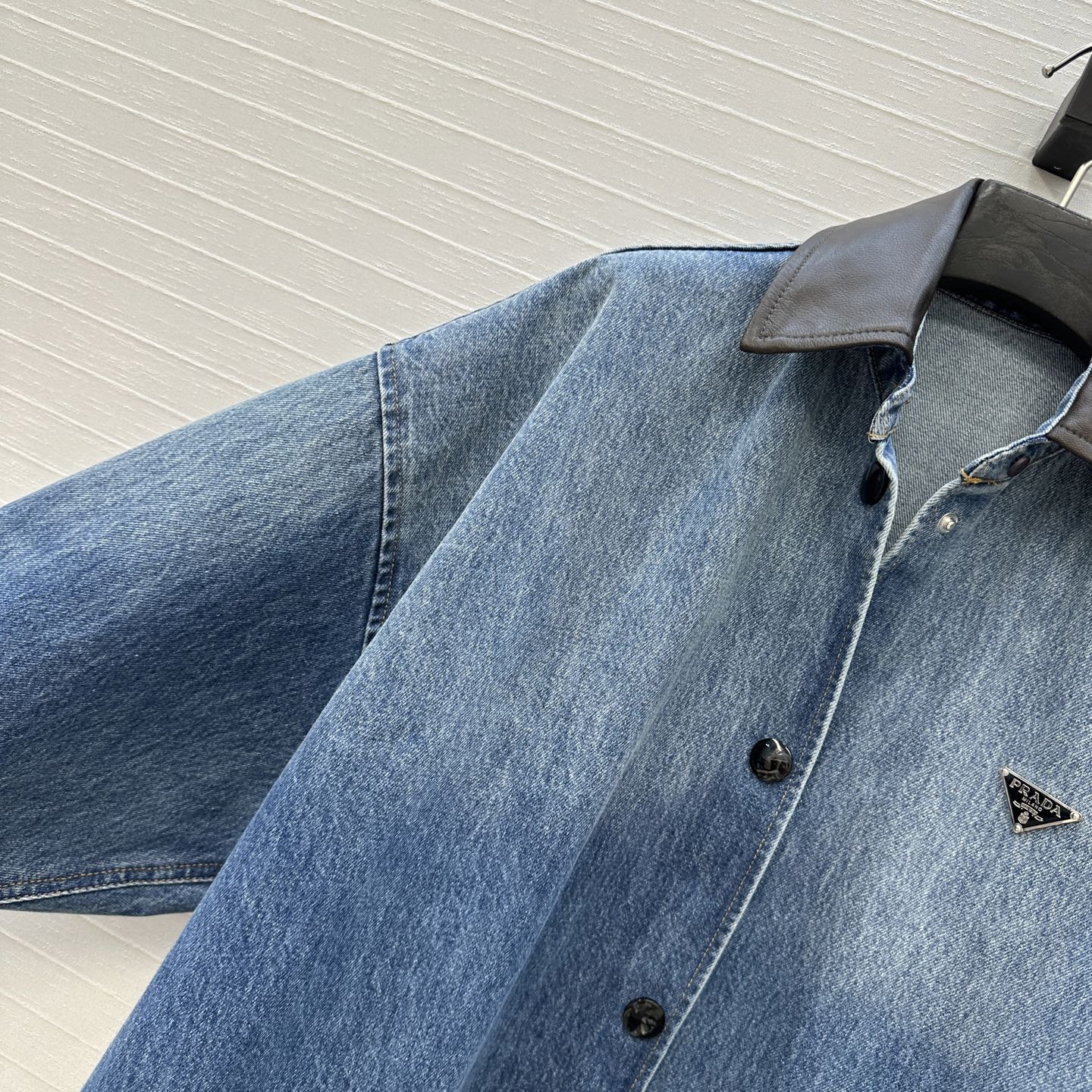 Prada 25 Denim Jacket Dress Blue Cotton