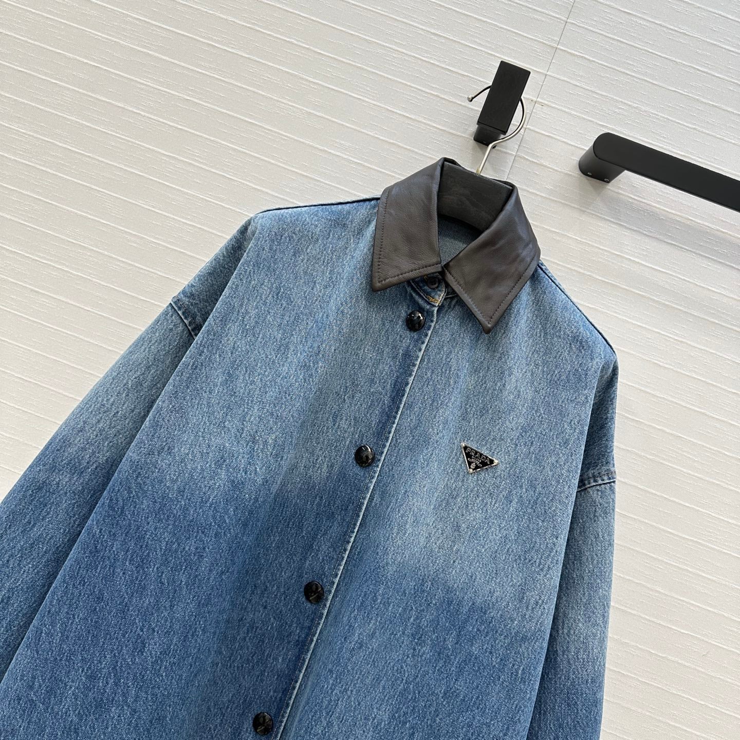 Prada 25 Denim Jacket Dress Blue Cotton