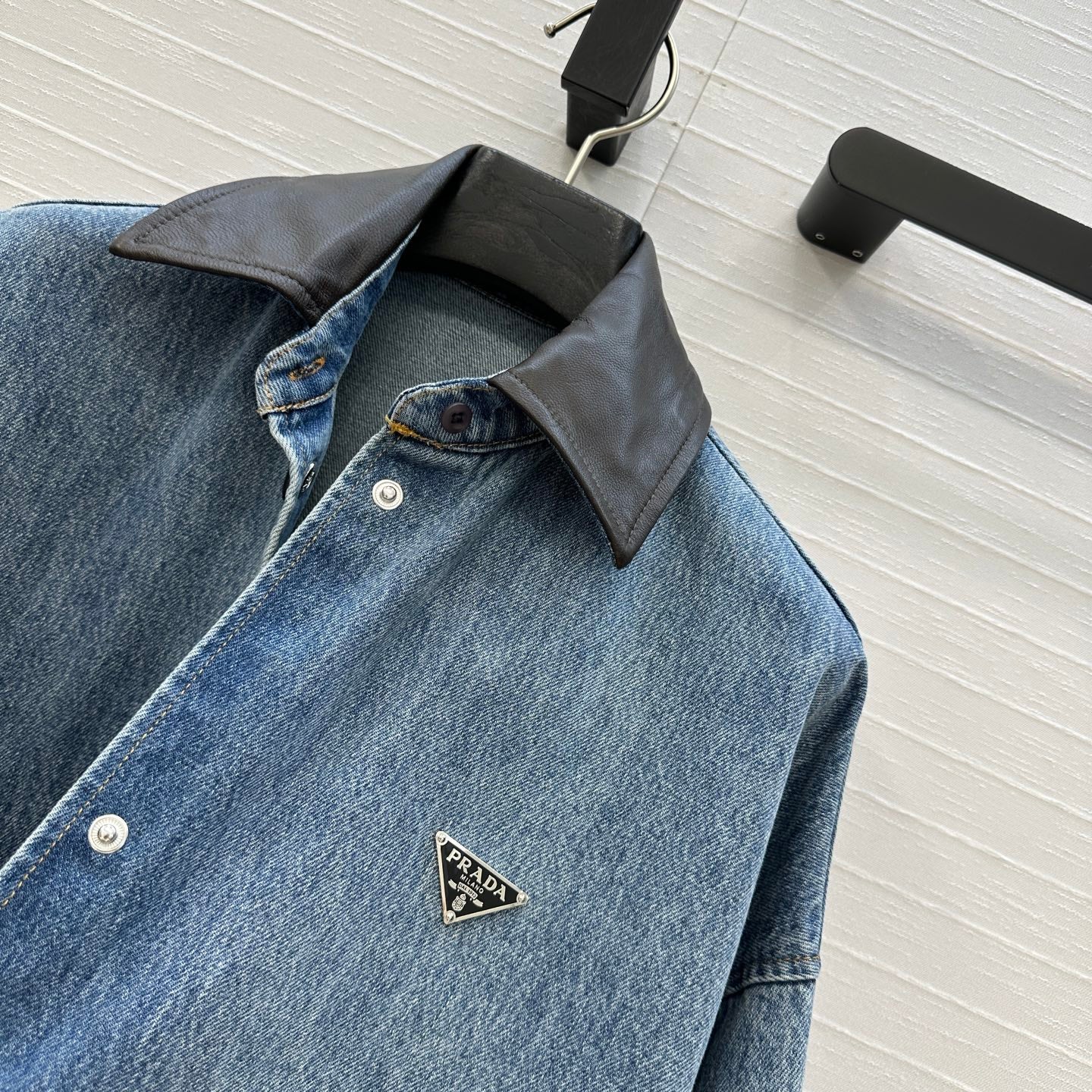 Prada 25 Denim Jacket Dress Blue Cotton