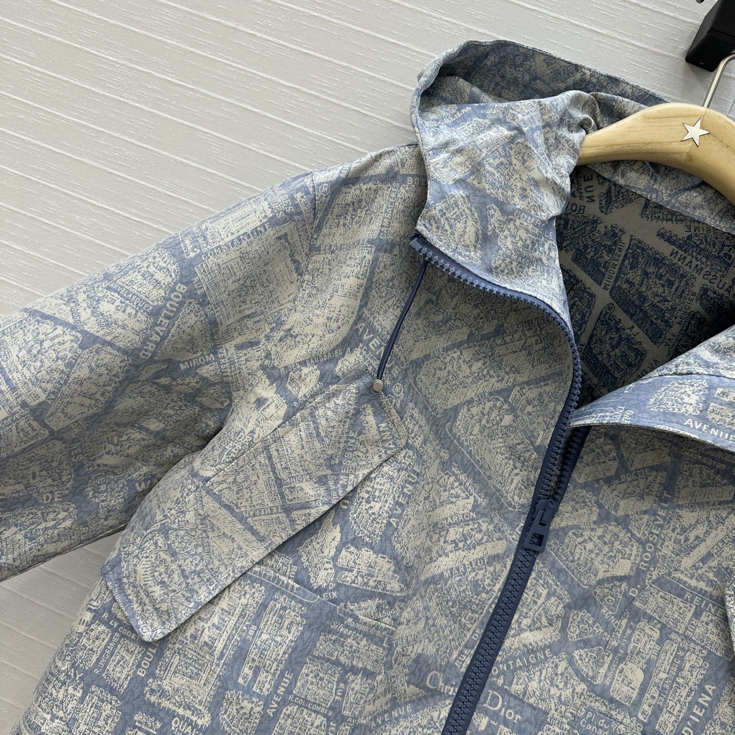 CD 25 hooded Jacket Blue Cotton