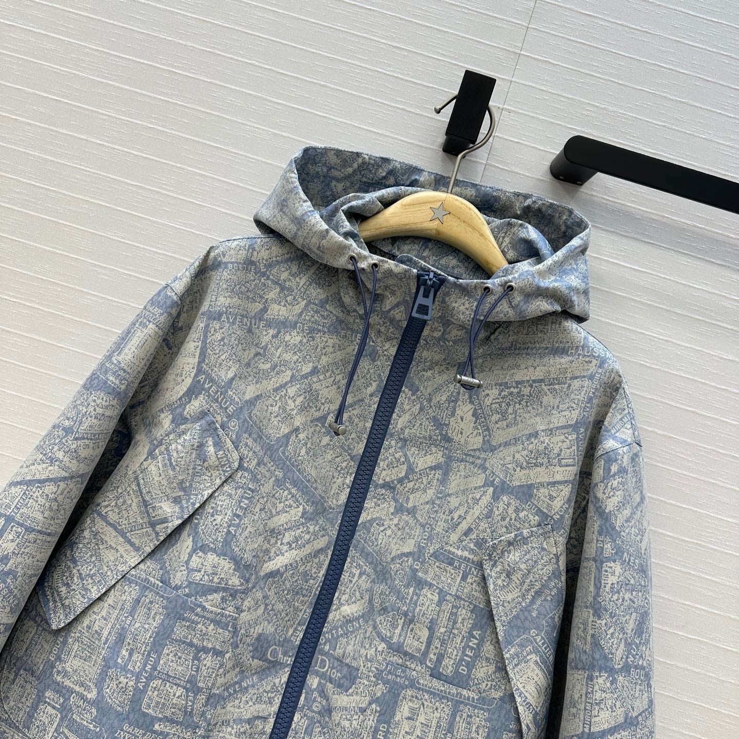 CD 25 hooded Jacket Blue Cotton