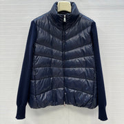 Moncler 25 Jacket Navy Blue Polyester Mix Wool