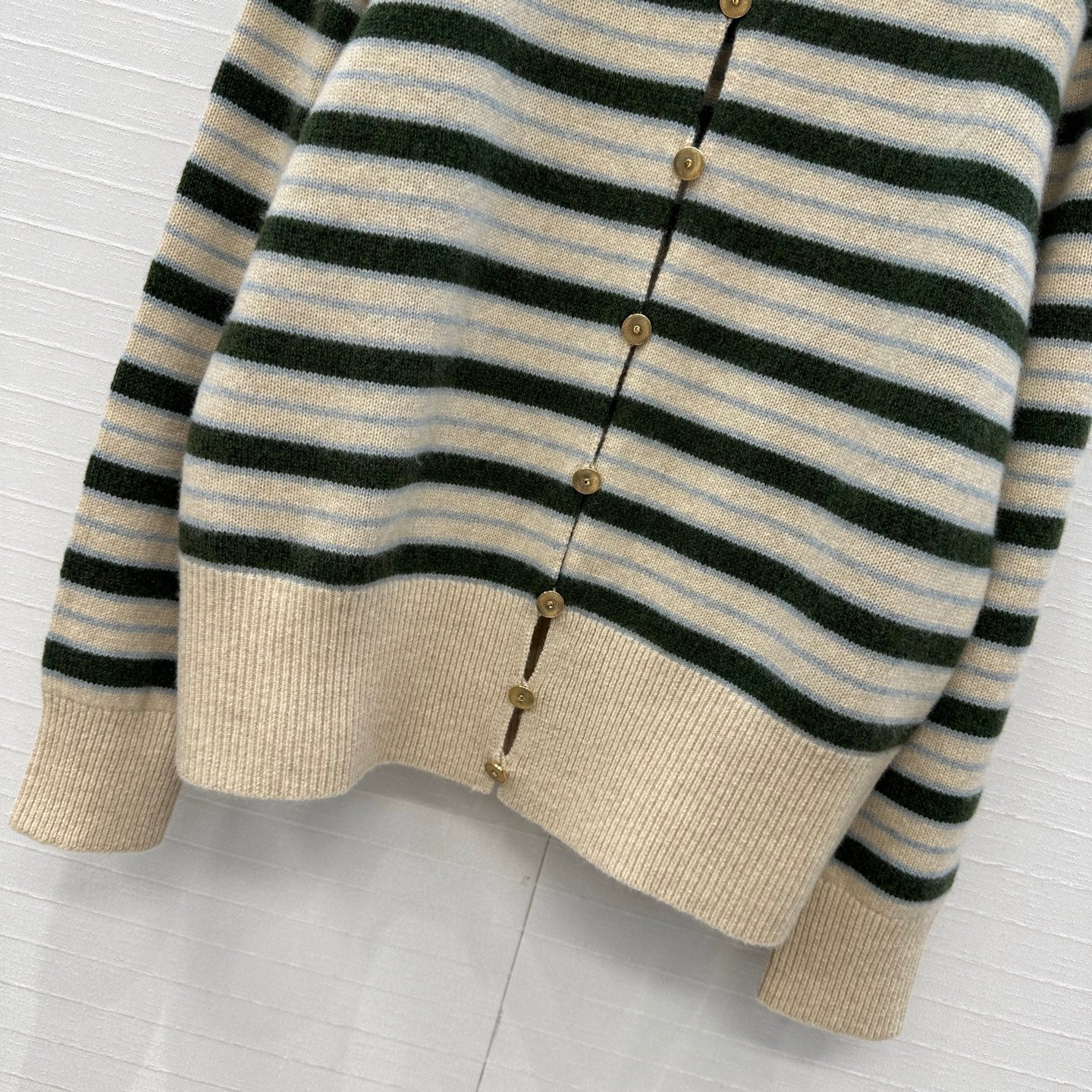 LP 25 Cardigan Green and Beige Cashmere 294281