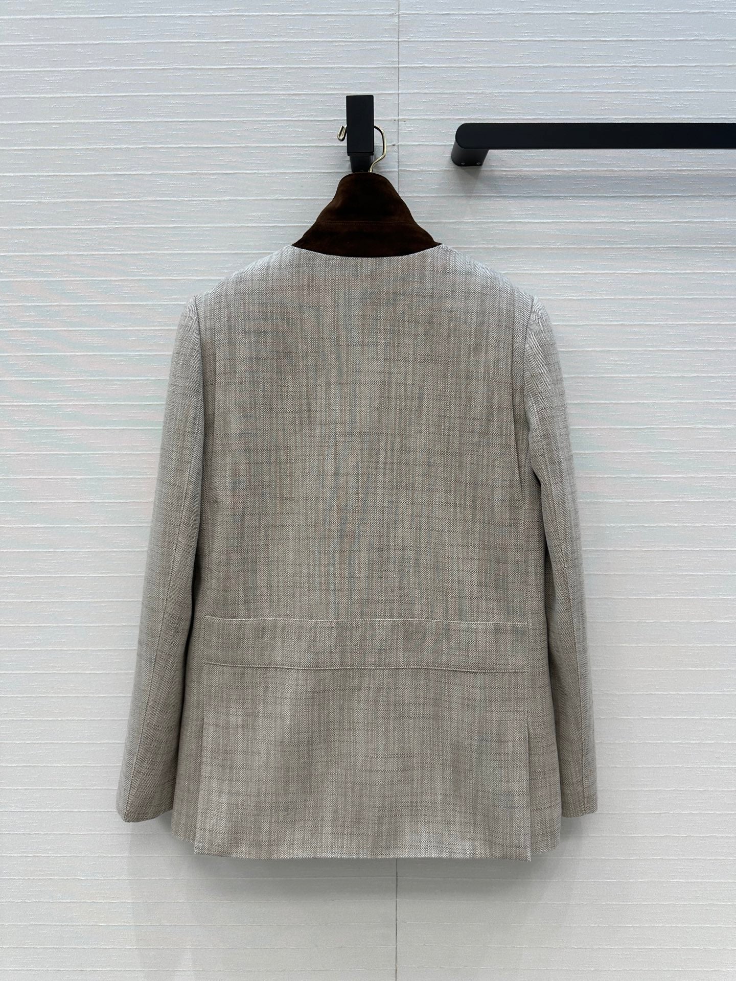 LP 25 Jacket Gray mix Brown Tencel Linen Cotton 310159