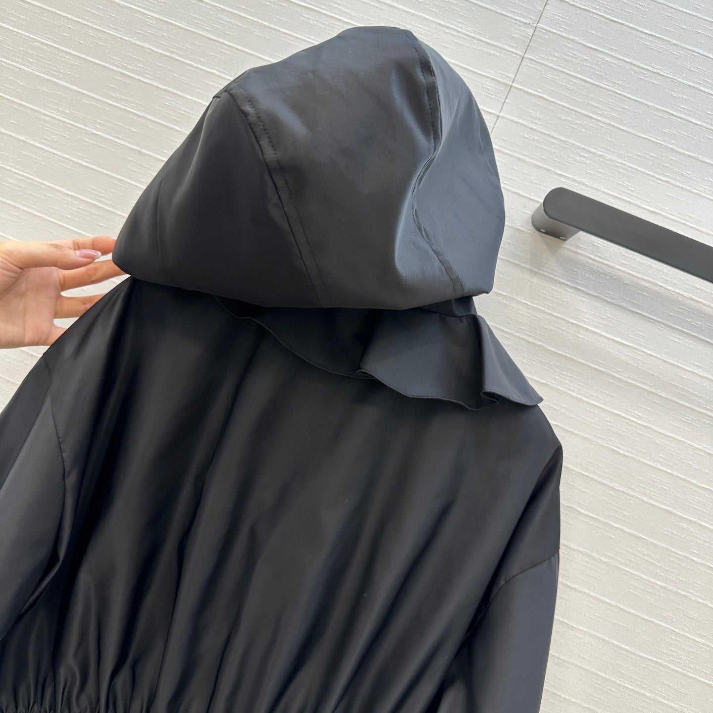 Chanel 2025 Jacket With Ruffled Trim Black Polyester 318670