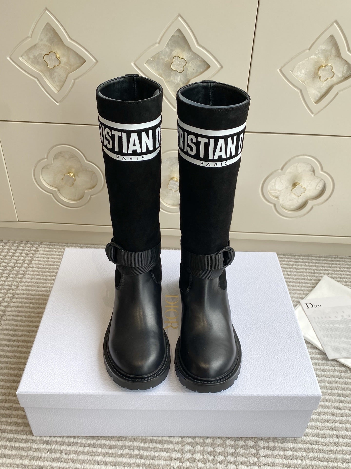 Dior 2025 Boot Black mix White Suede Cowhide 501186