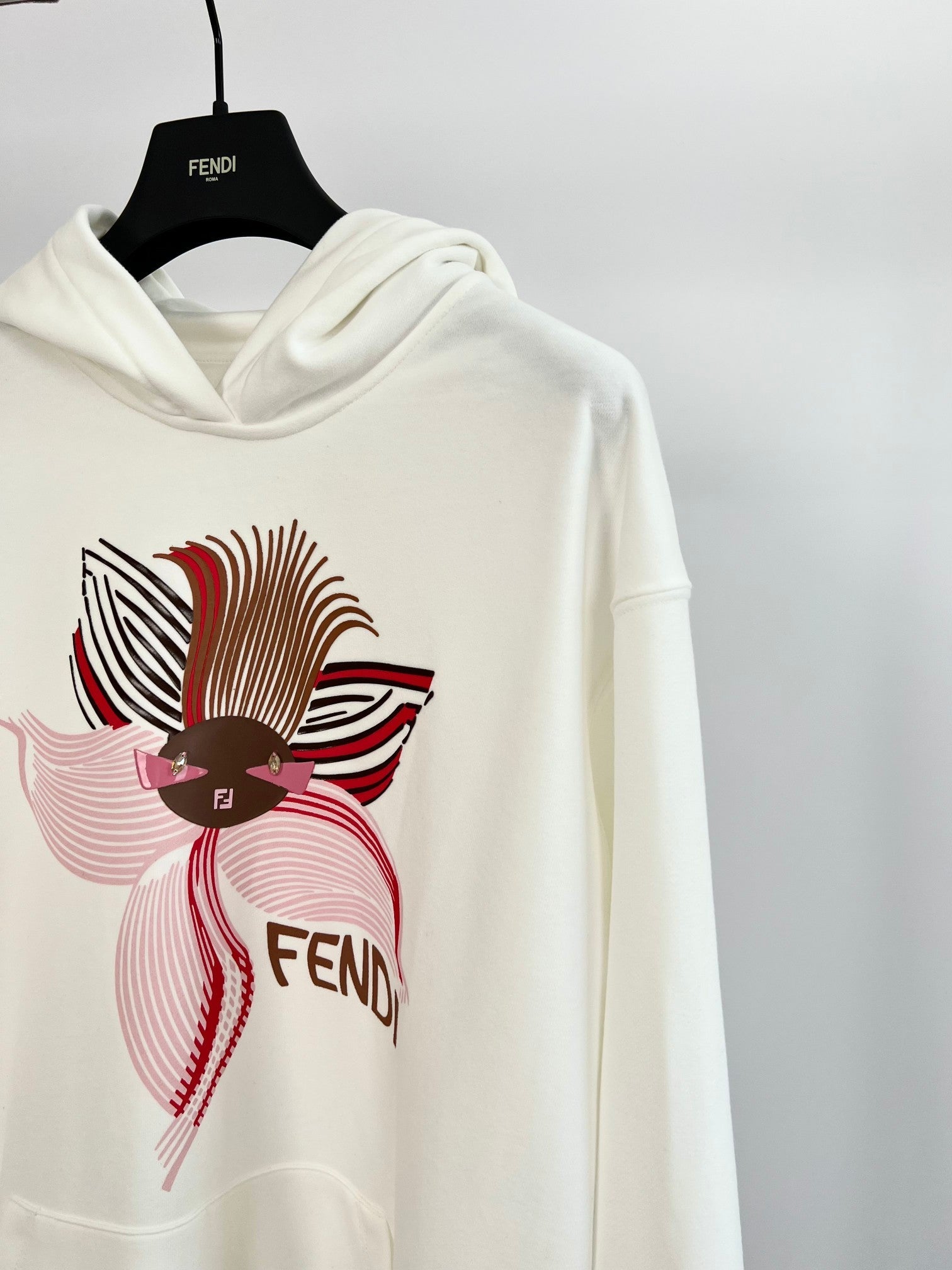 Fendi 25 Hoodie White Cotton 0032