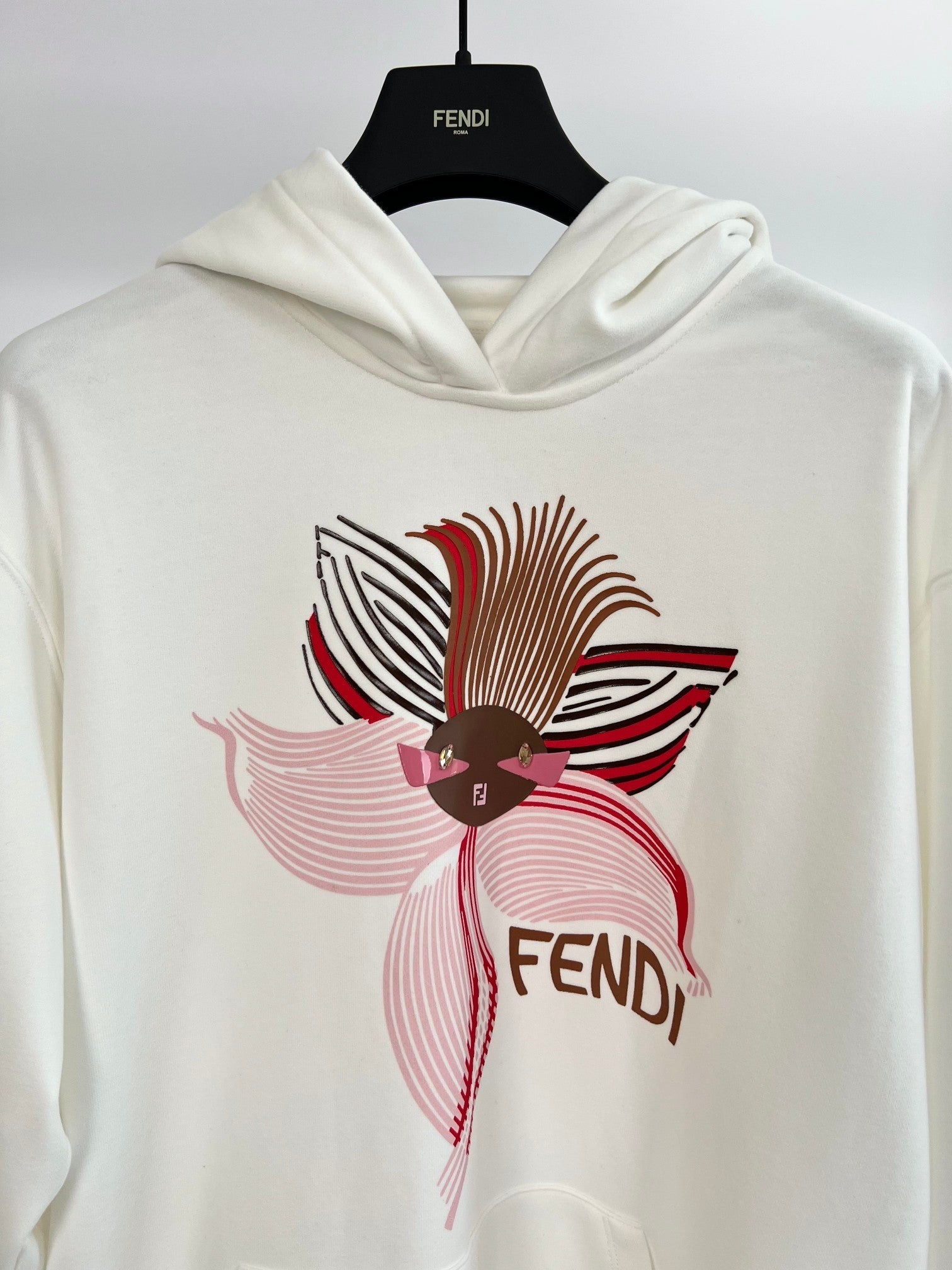 Fendi 25 Hoodie White Cotton 0032