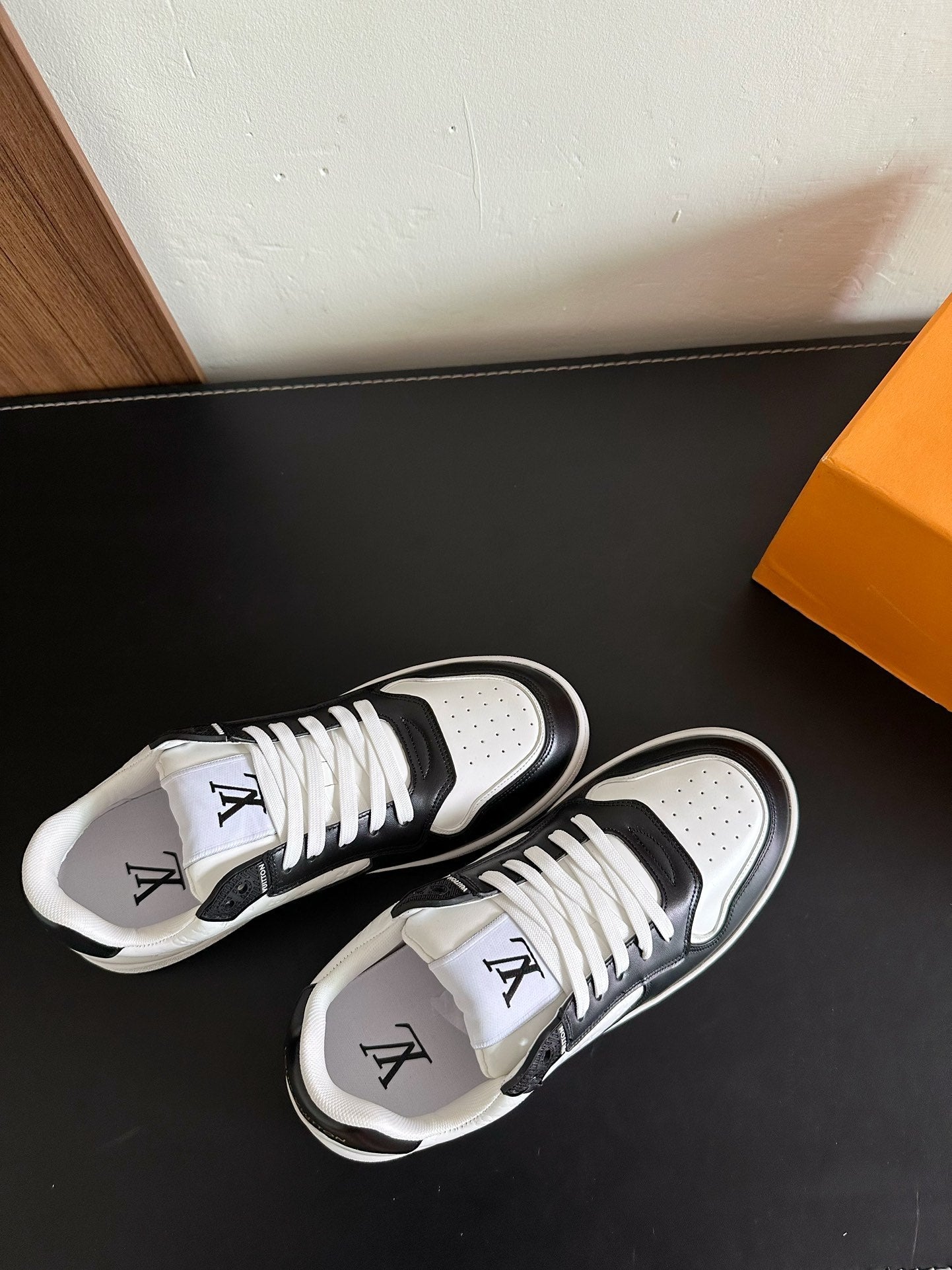 LV Stadium Sneaker White Mix Black Monogram Cowhide